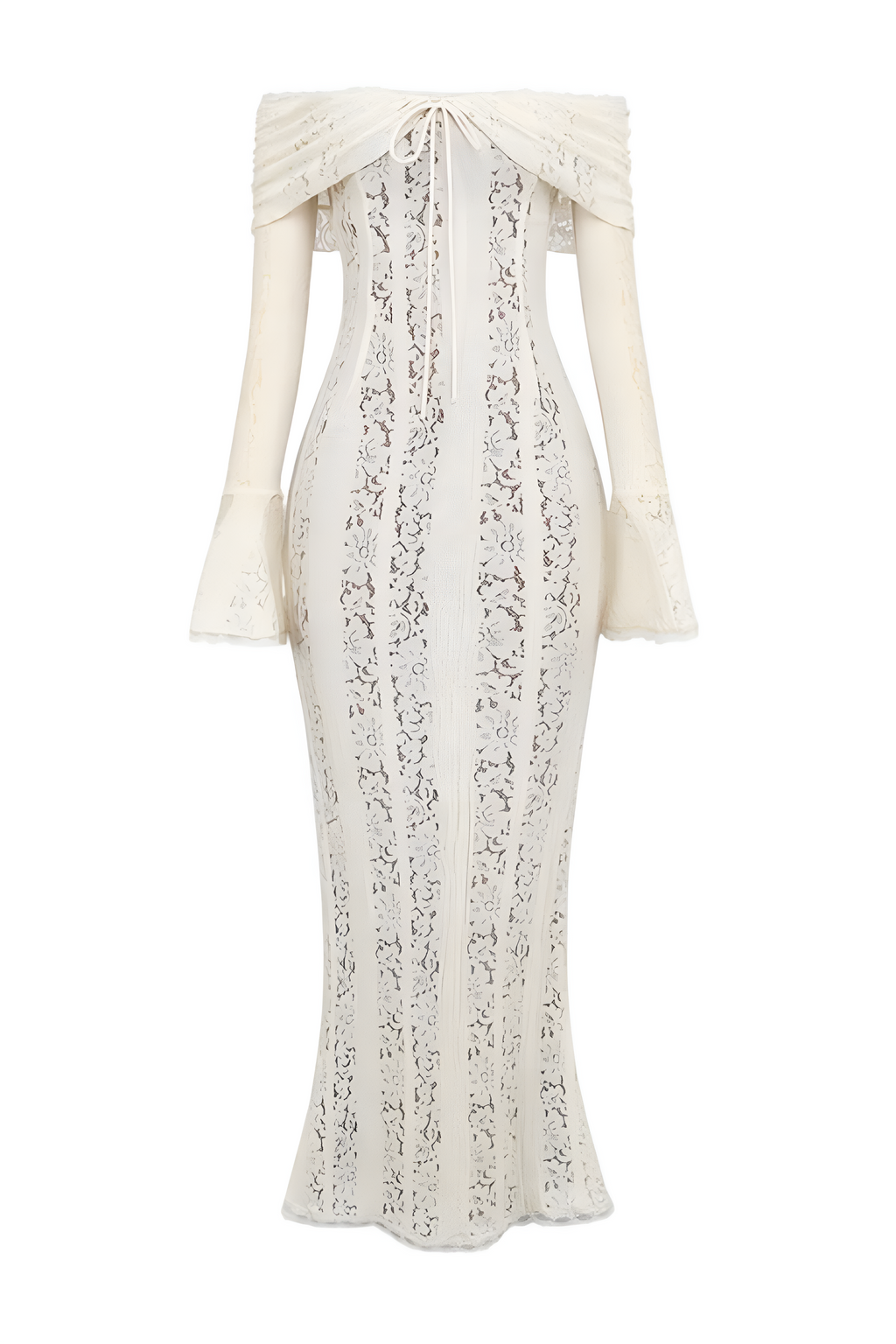 Lace Off-Shoulder Maxi Dress