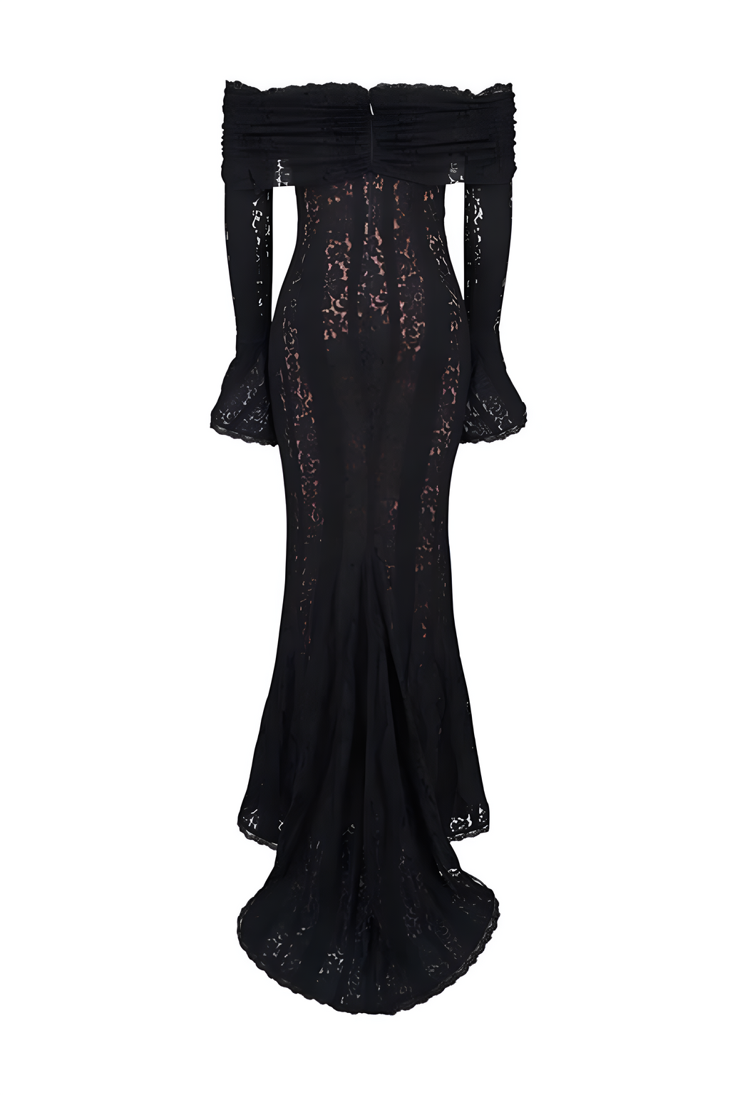Lace Off-Shoulder Maxi Dress