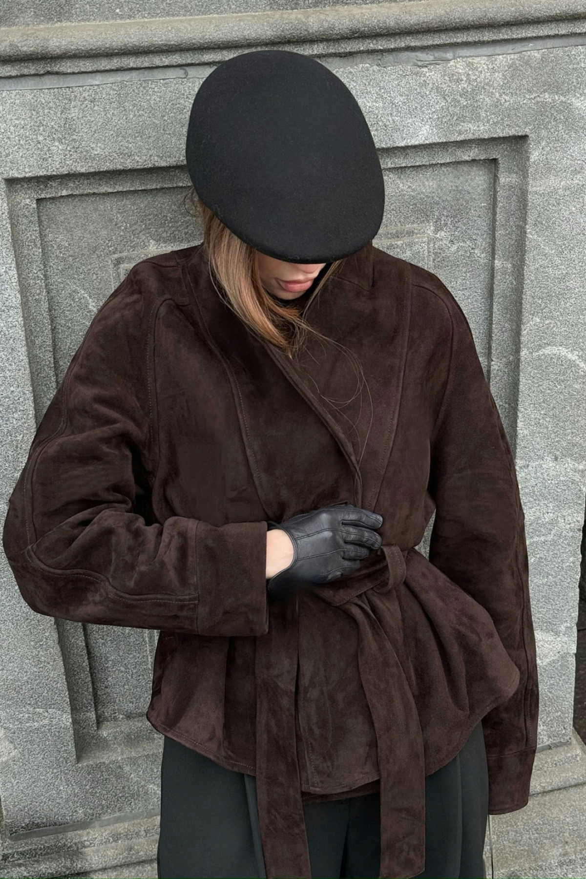 Vintage Belted Long Sleeve Jacket