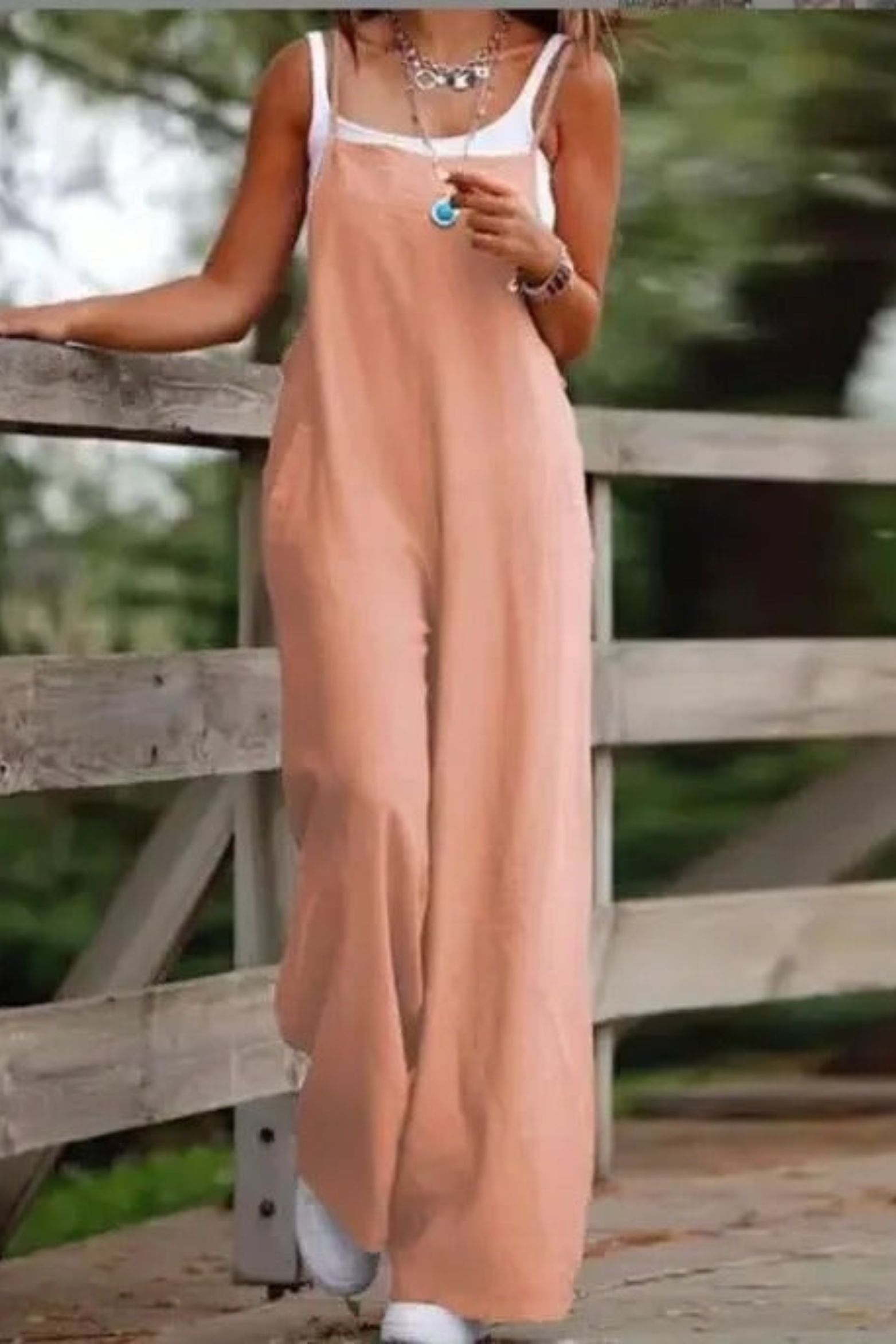 Wide Leg Overall Jumpsuit