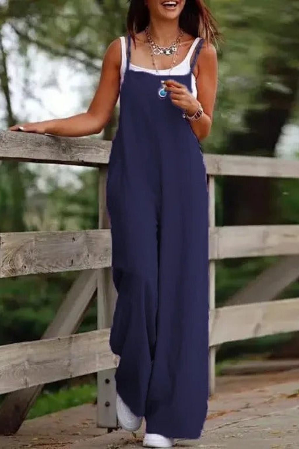 Wide Leg Overall Jumpsuit