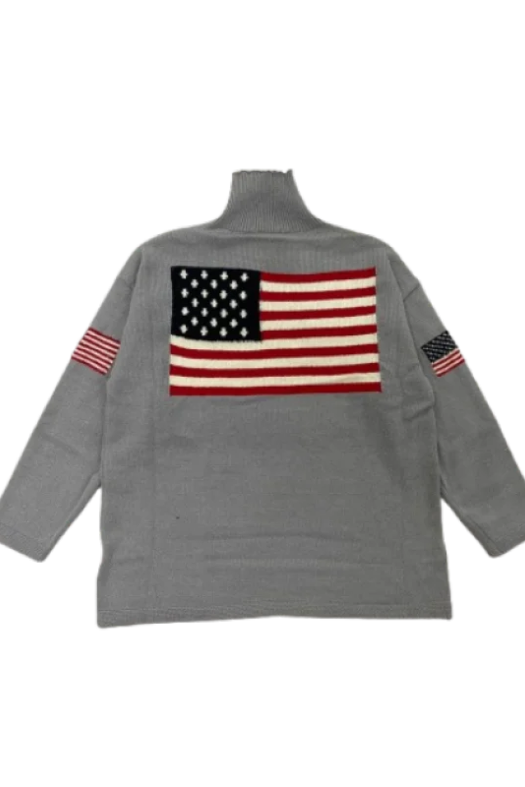 Women's American Flag Oversized Turtleneck Sweater