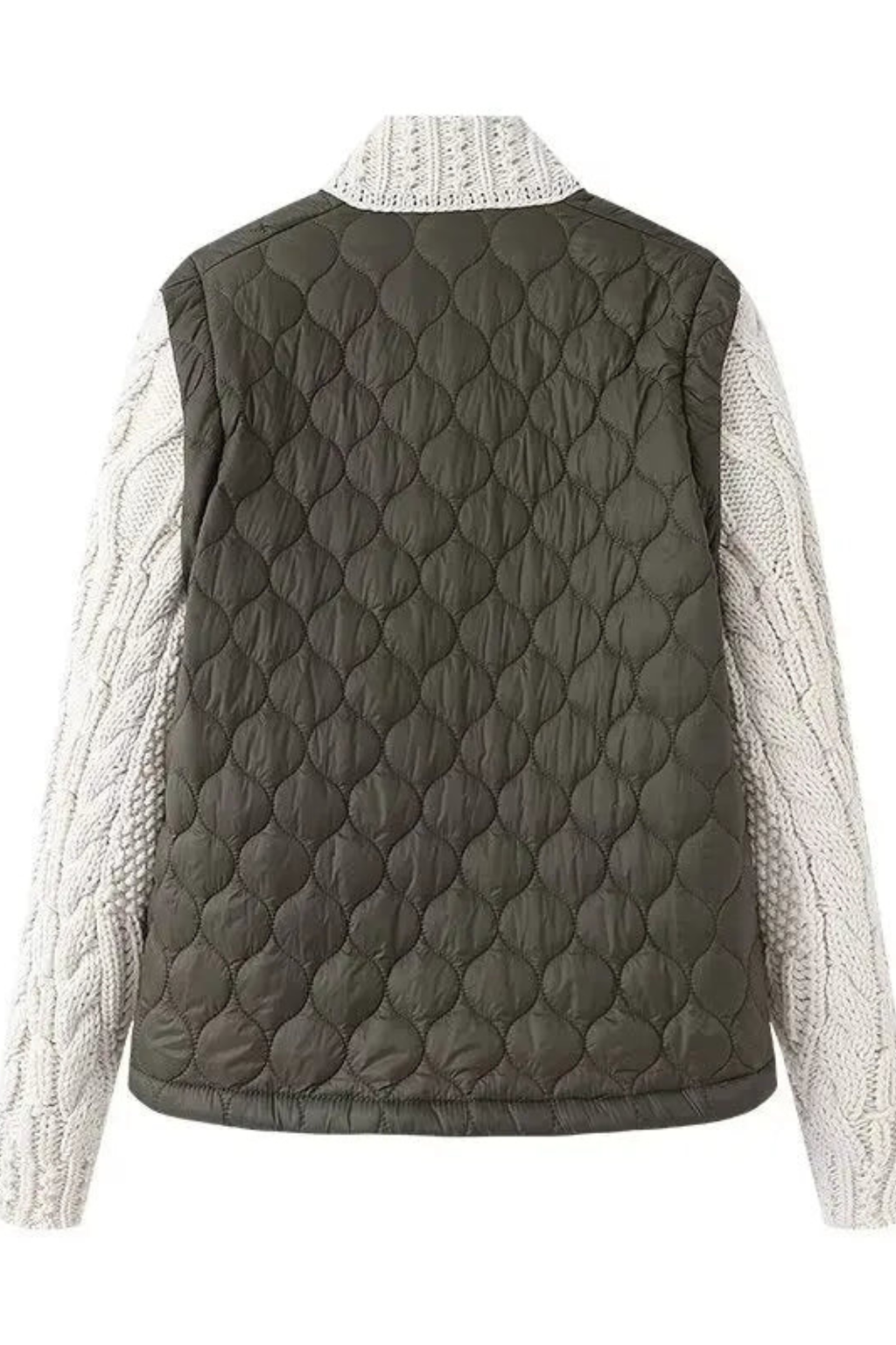 Women's Cable Sleeve Quilted Jacket
