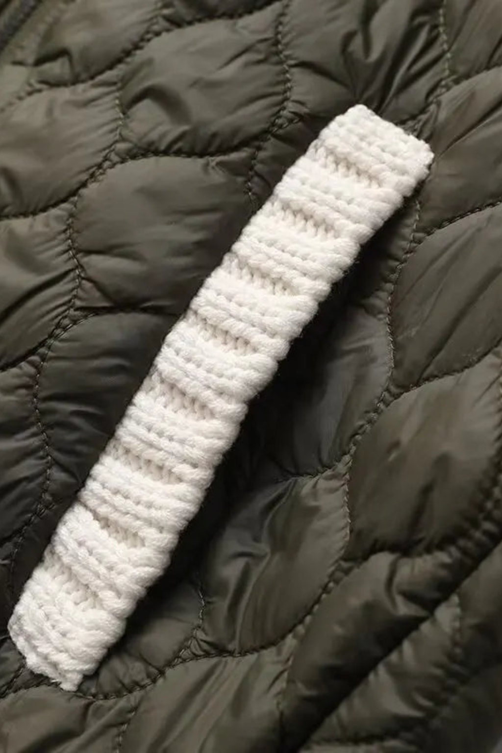 Women's Cable Sleeve Quilted Jacket
