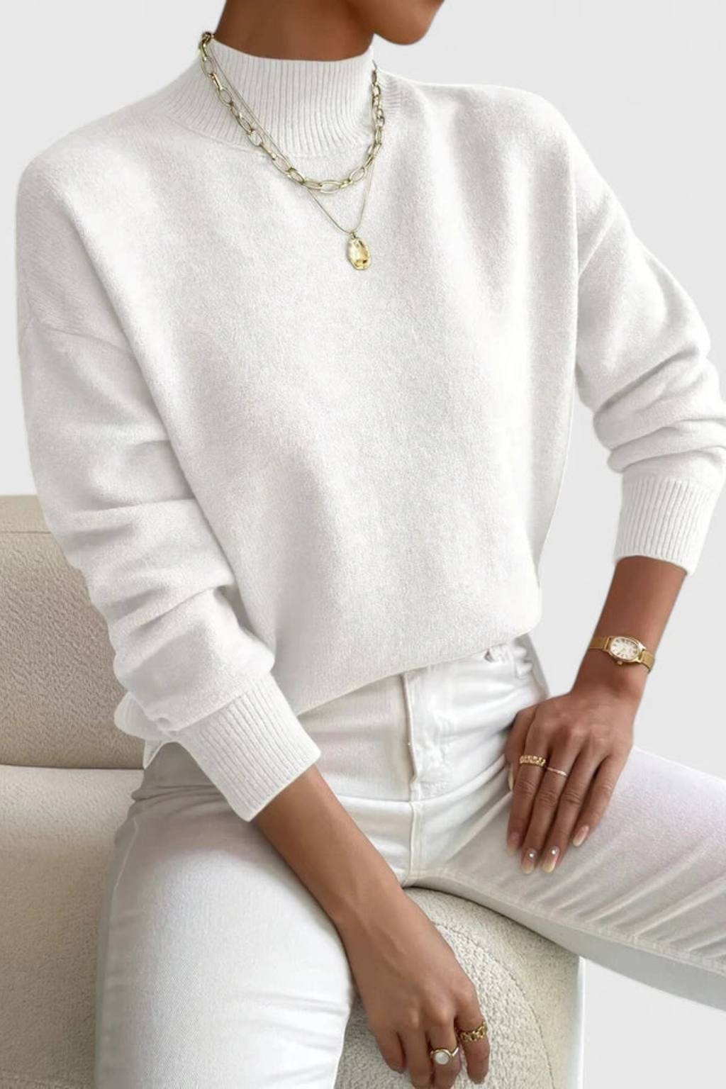 Women's Classic Turtleneck Knit Sweater