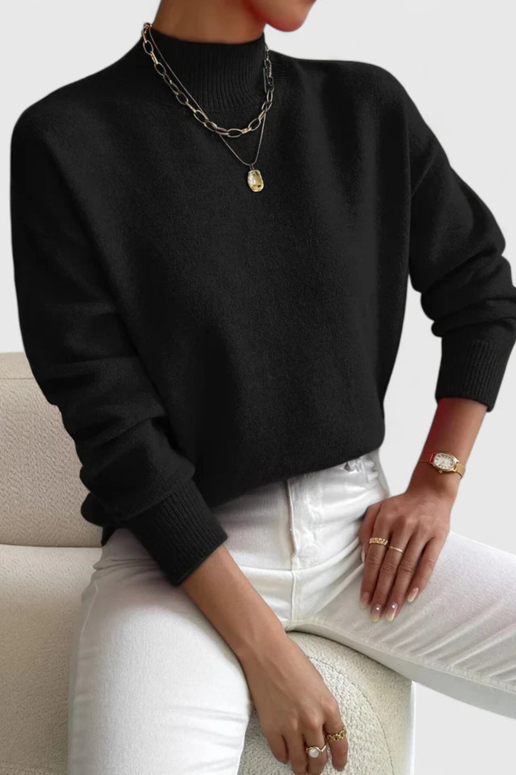 Women's Classic Turtleneck Knit Sweater