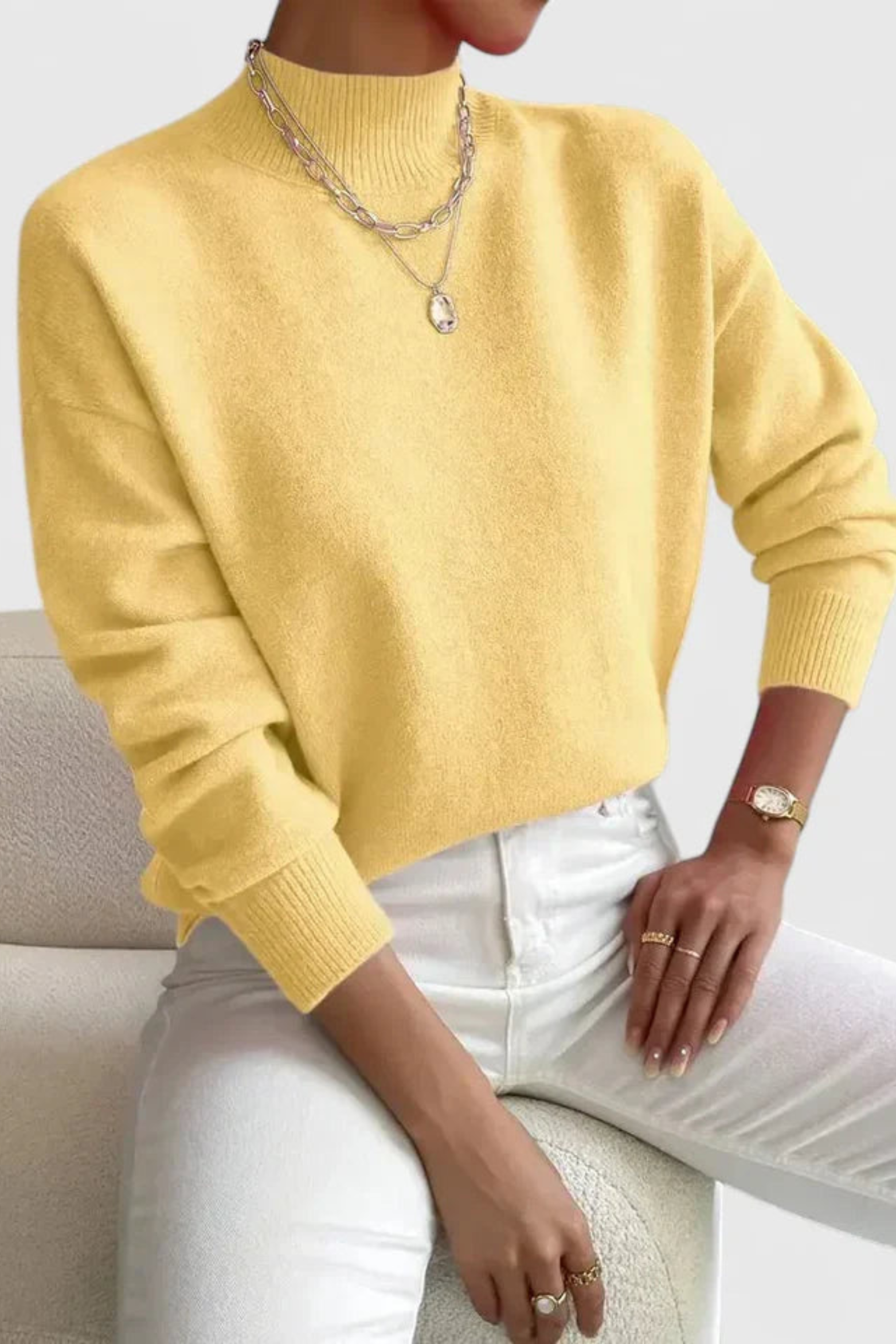 Women's Classic Turtleneck Knit Sweater