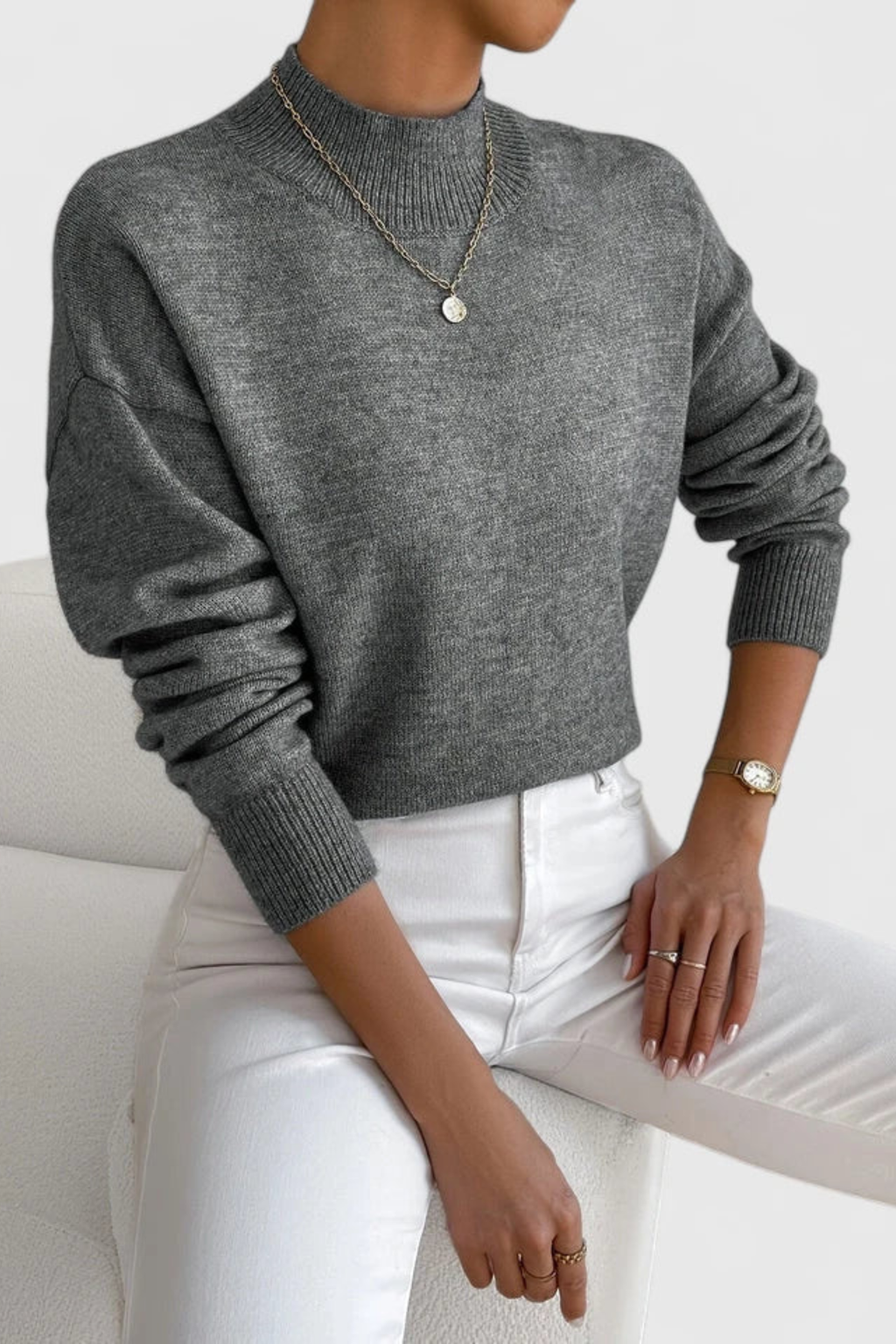 Women's Classic Turtleneck Knit Sweater