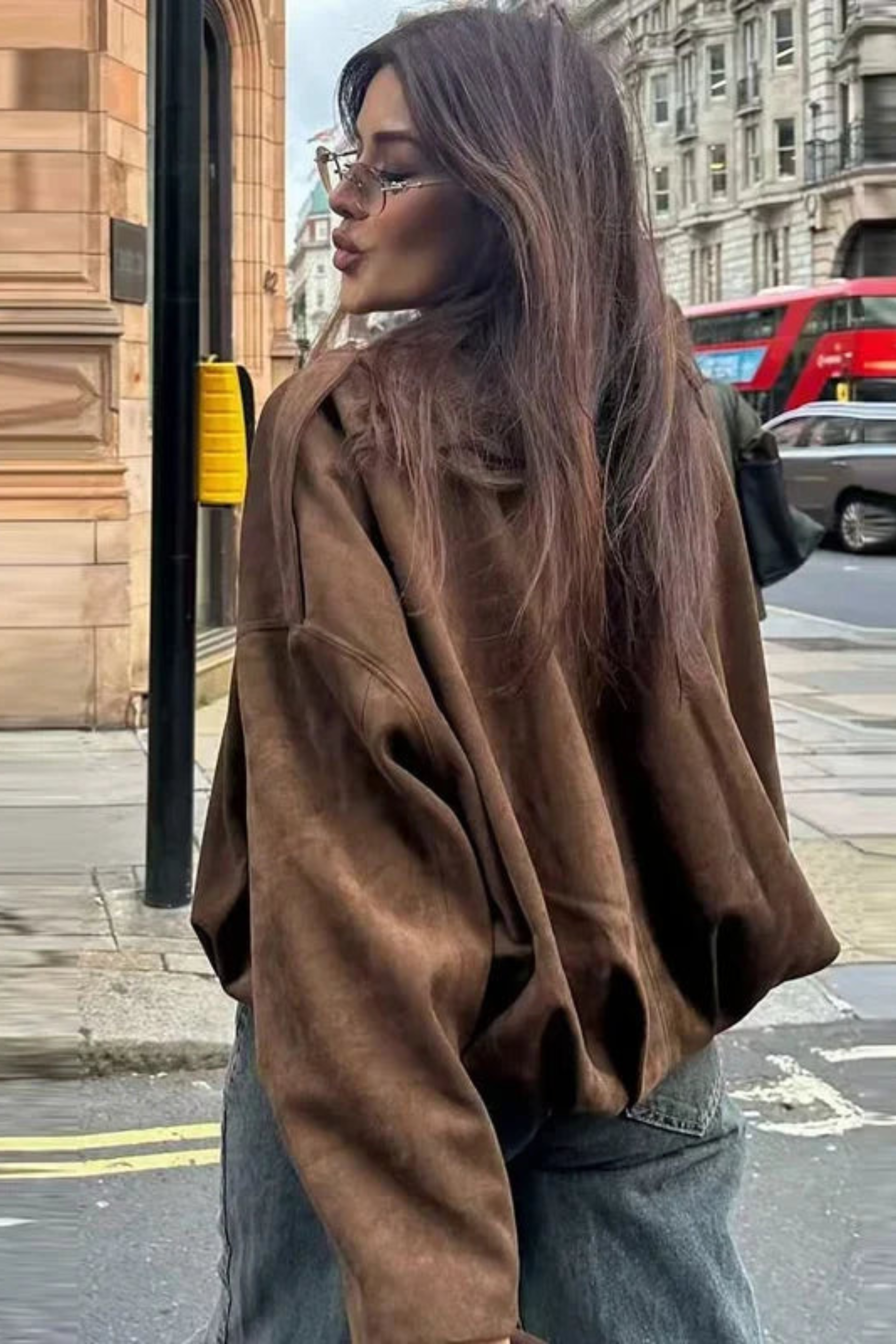 Women's Cropped Oversized Bomber Jacket