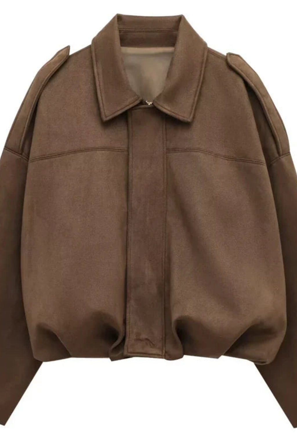 Women's Cropped Oversized Bomber Jacket