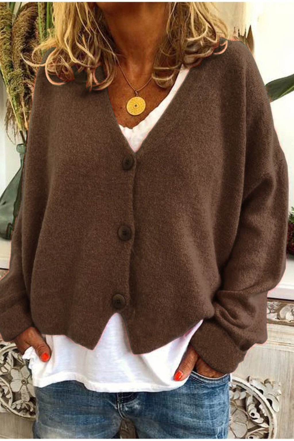 Women's Everyday Button Knit Cardigan