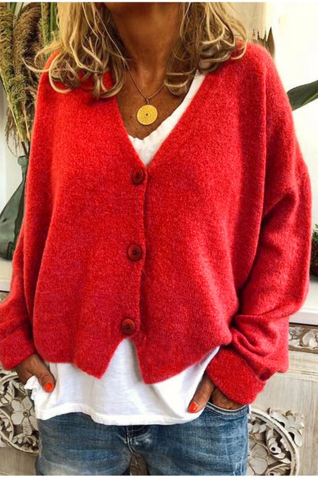 Women's Everyday Button Knit Cardigan