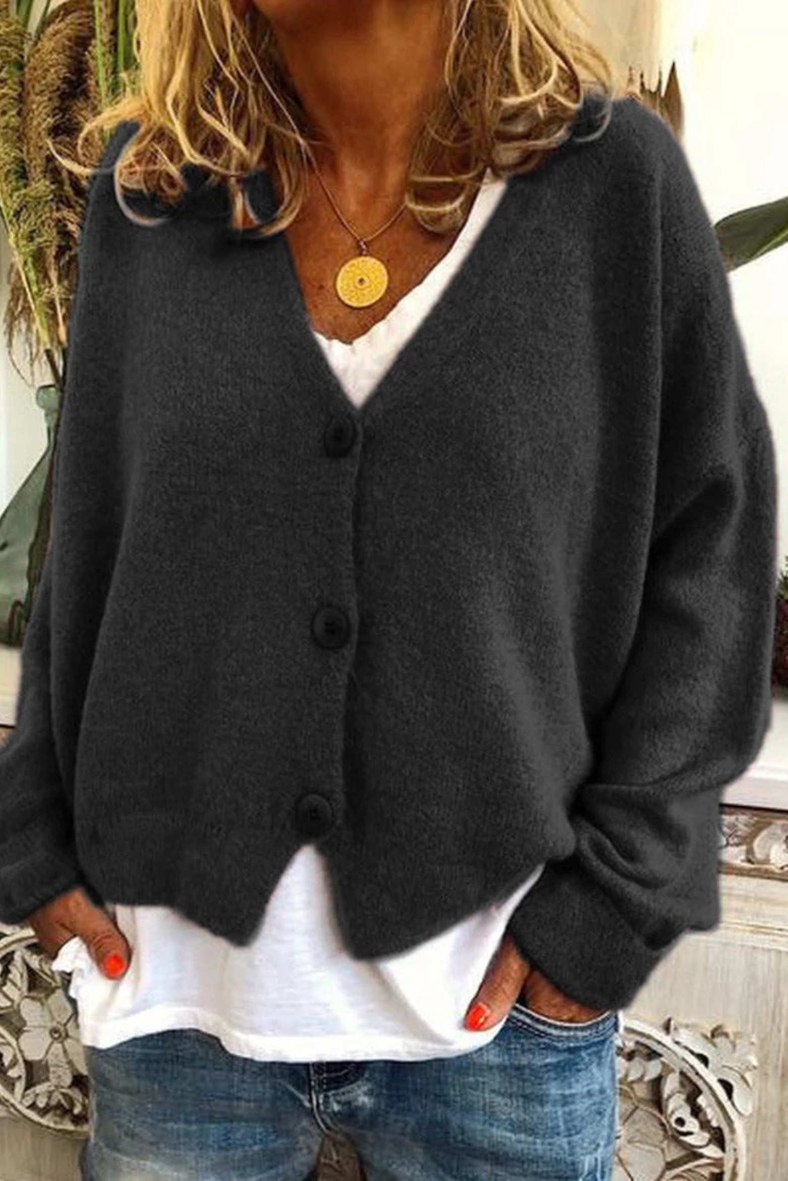 Women's Everyday Button Knit Cardigan