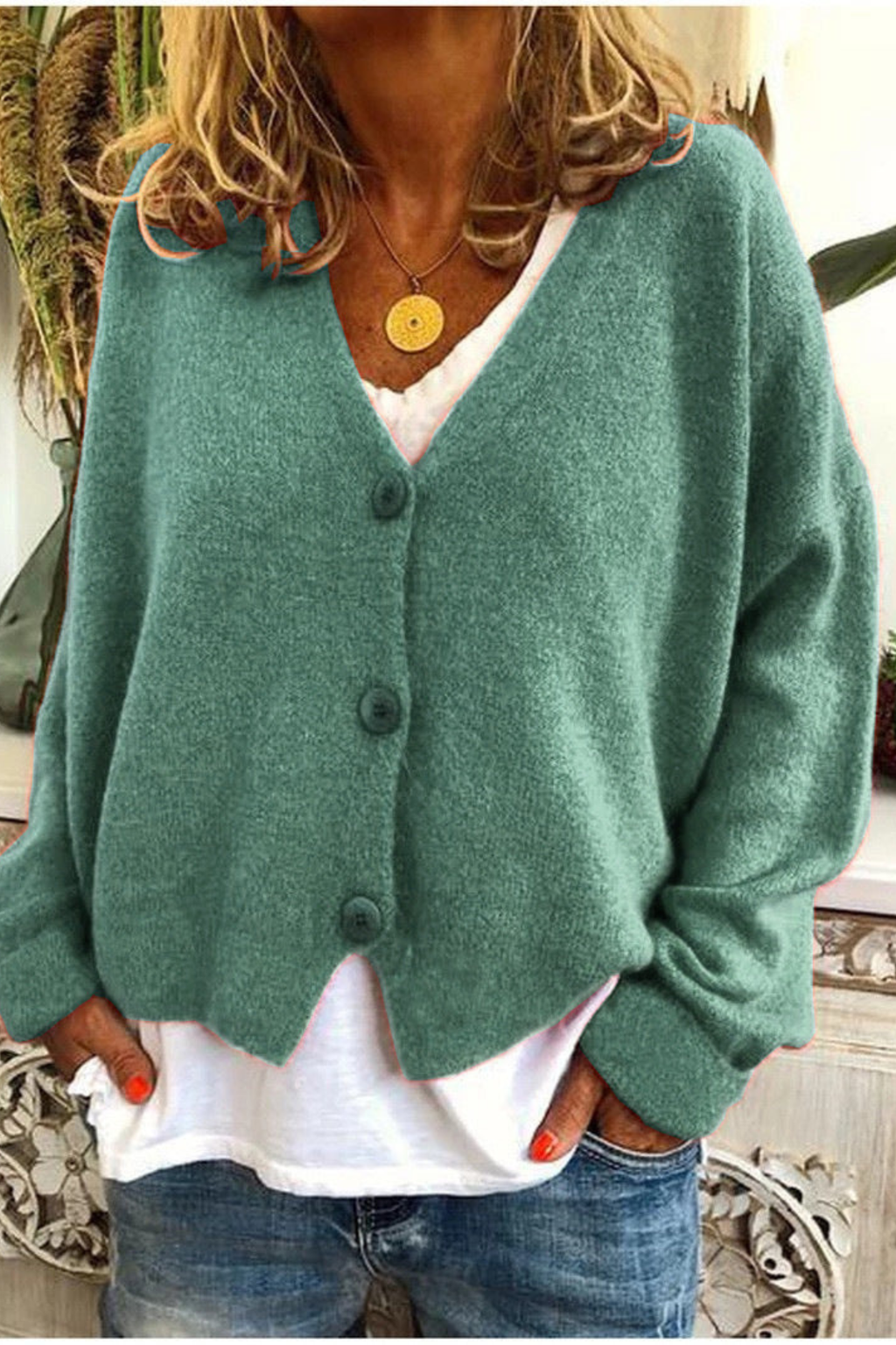 Women's Everyday Button Knit Cardigan