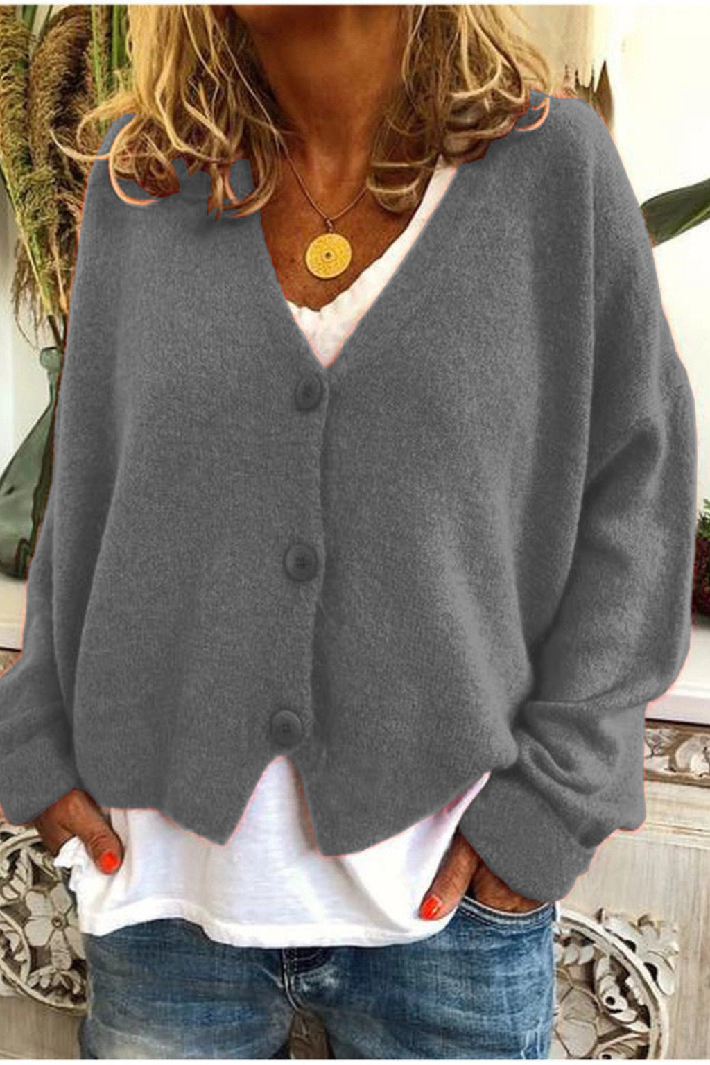 Women's Everyday Button Knit Cardigan
