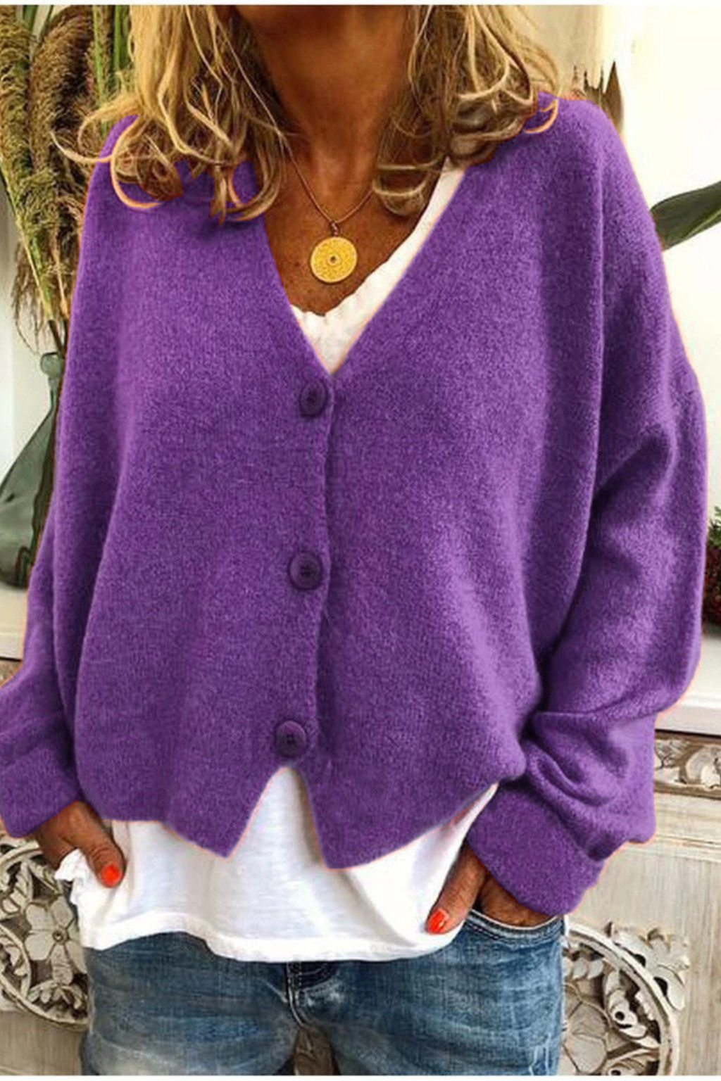 Women's Everyday Button Knit Cardigan