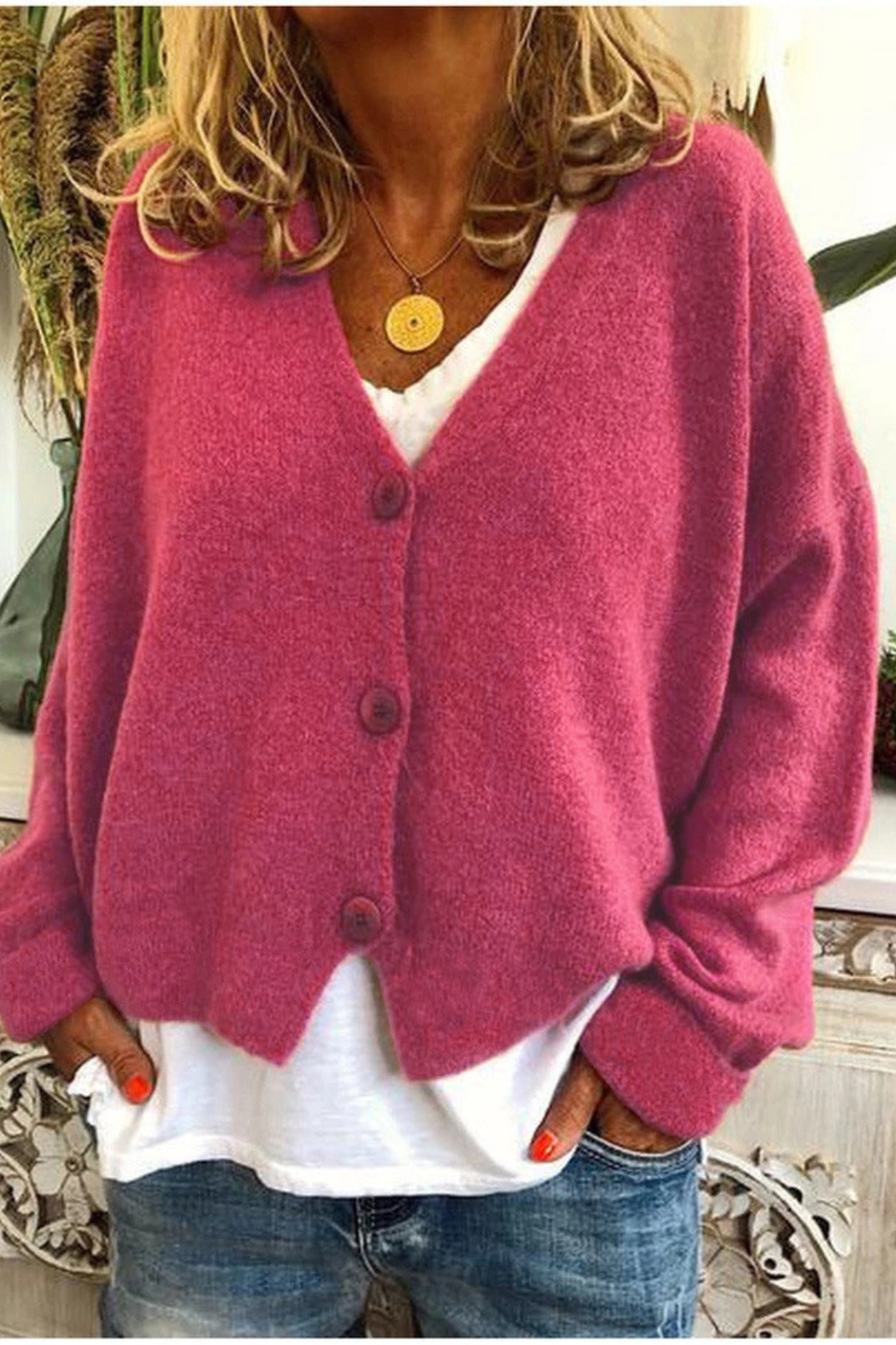 Women's Everyday Button Knit Cardigan