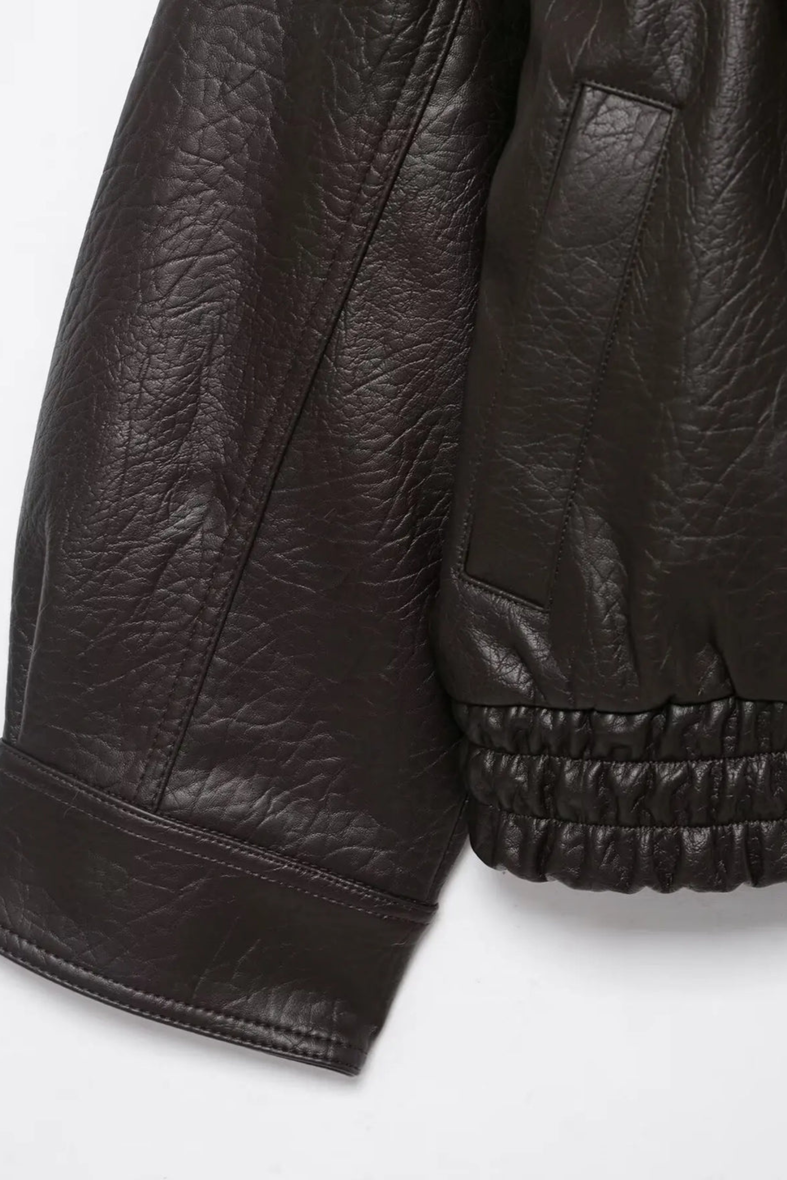 Women's Faux Leather Winter Jacket