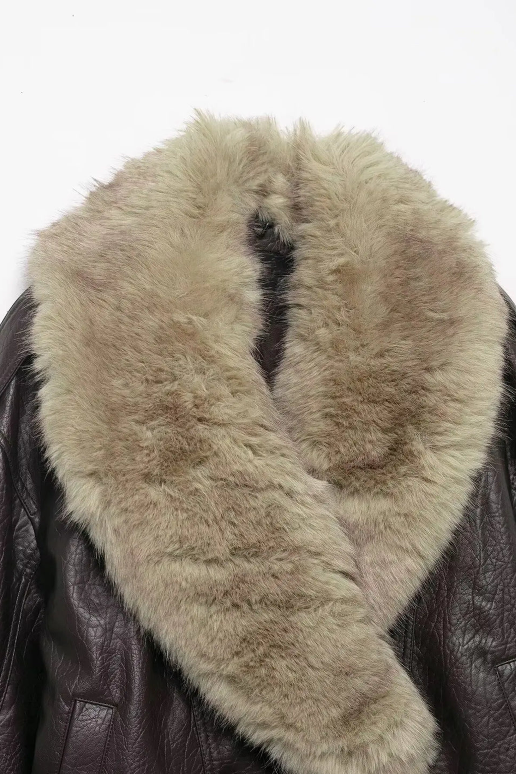 Women's Faux Leather Winter Jacket
