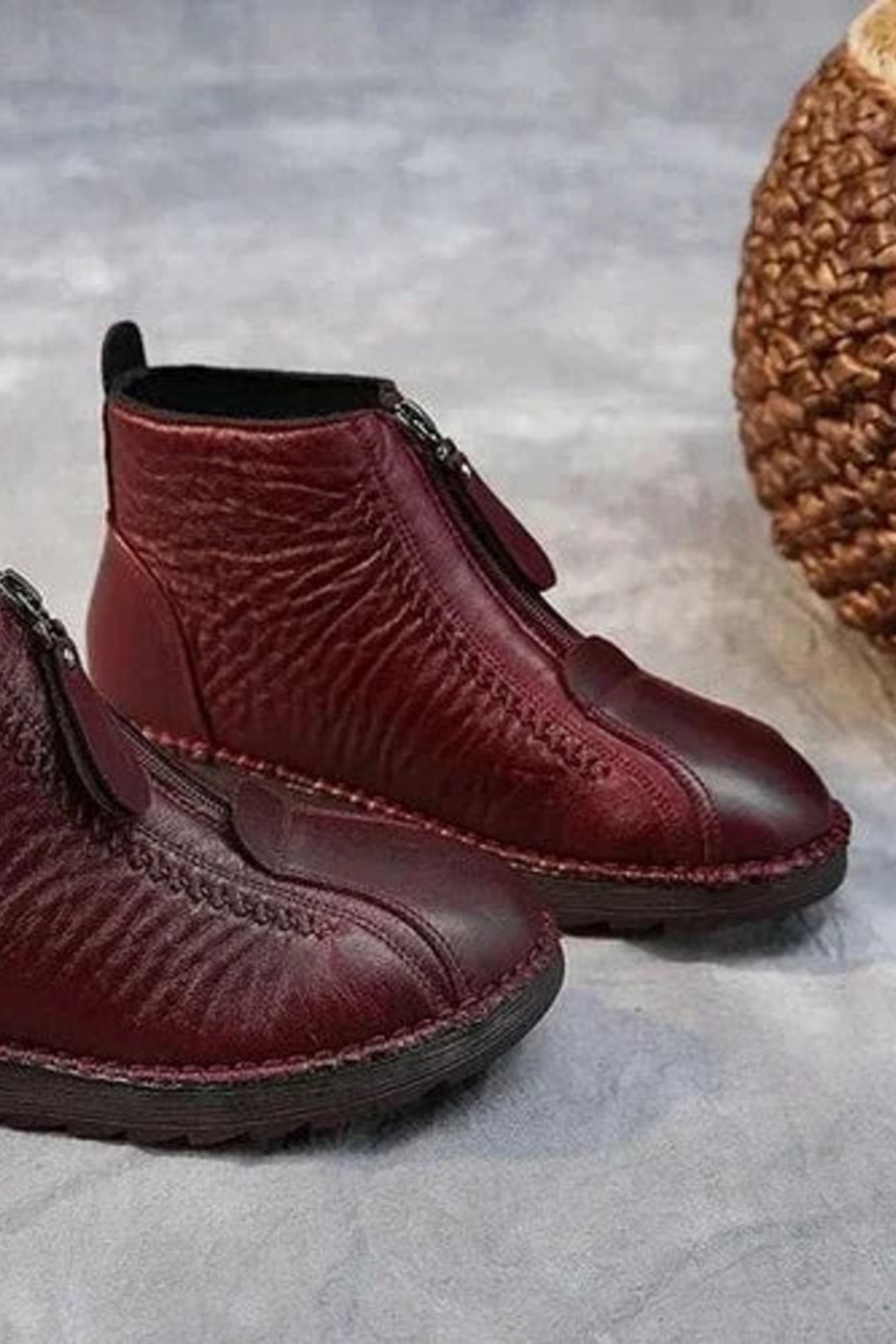 Women's Fleece Lined Leather Ankle Boots