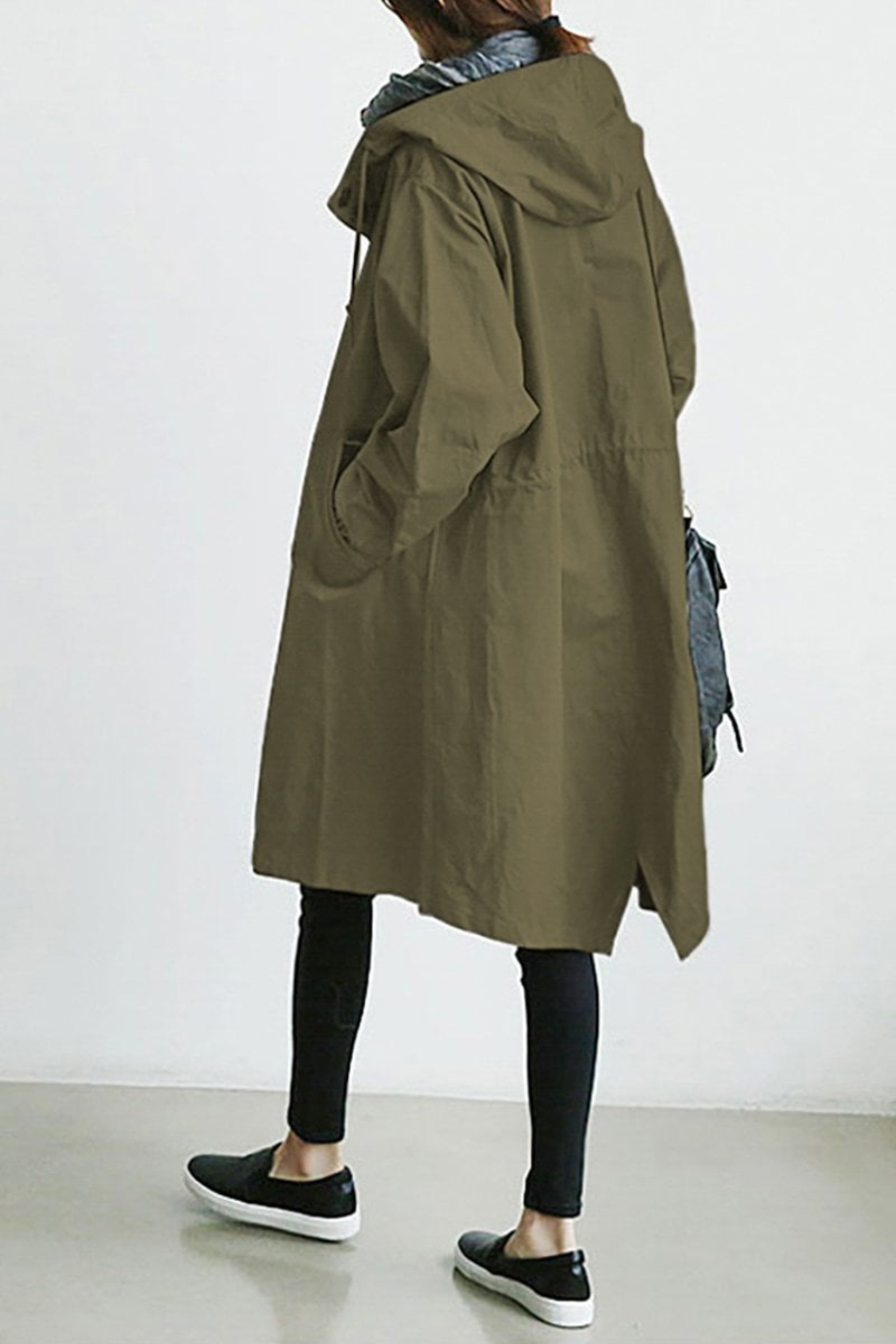 Women's Hooded Waterproof Trench Coat