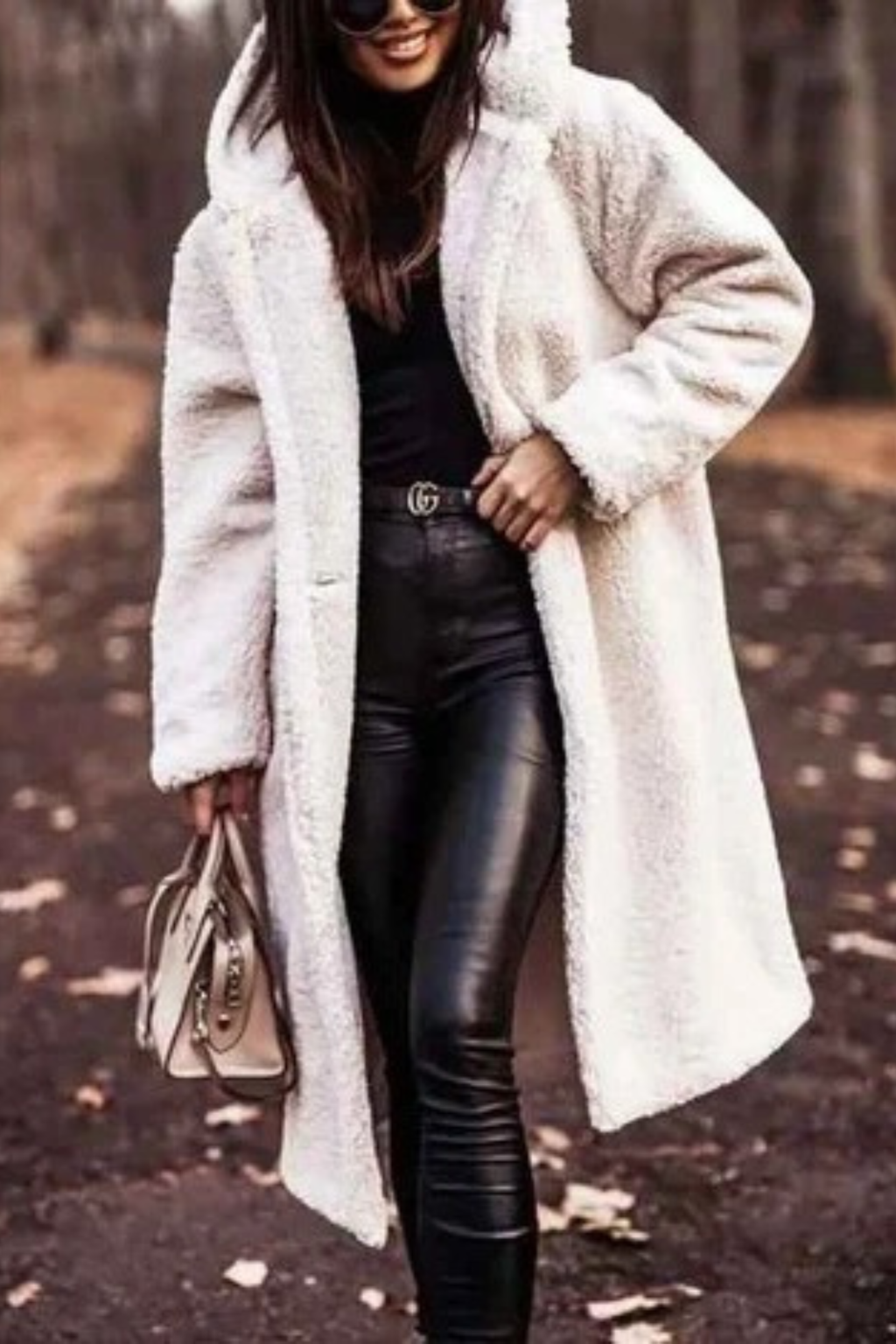 Women's Hooded Wool Blend Winter Coat