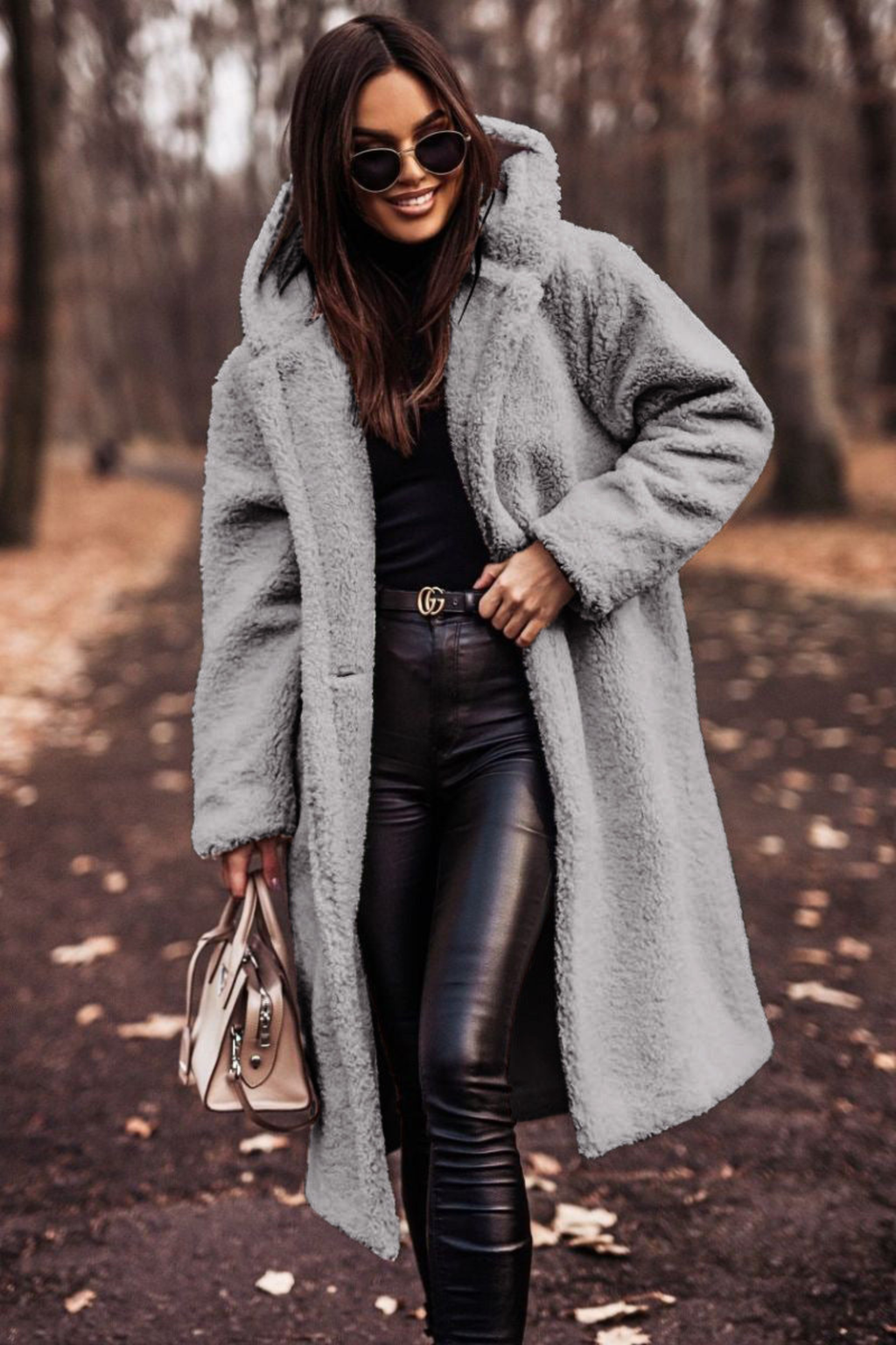 Women's Hooded Wool Blend Winter Coat