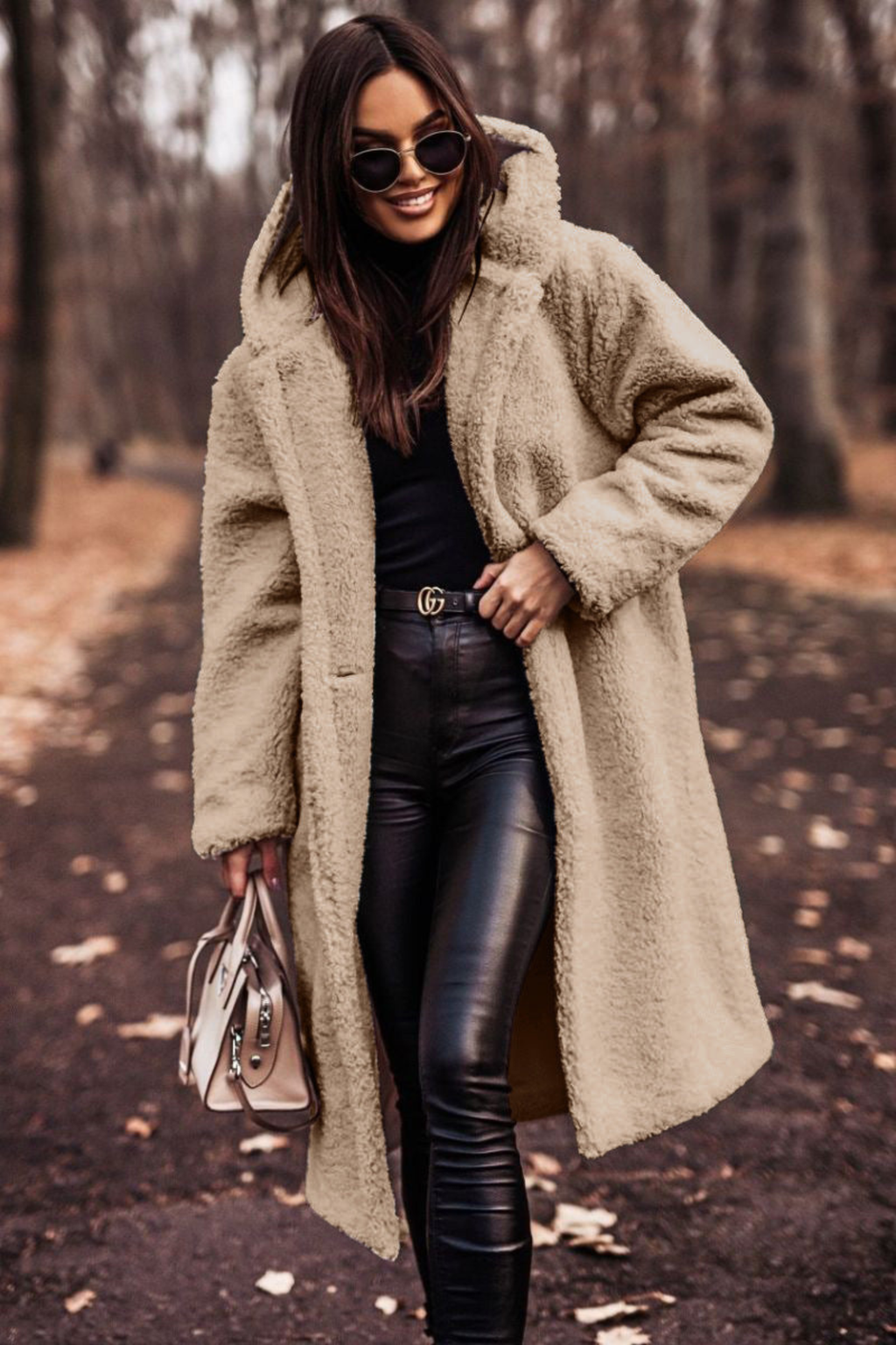 Women's Hooded Wool Blend Winter Coat