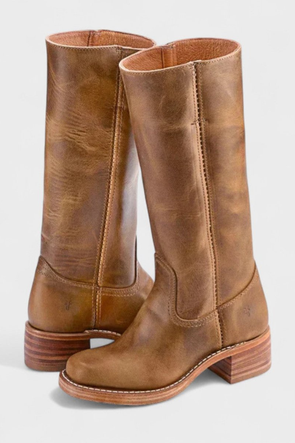 Women's Leather Western Knee High Boots