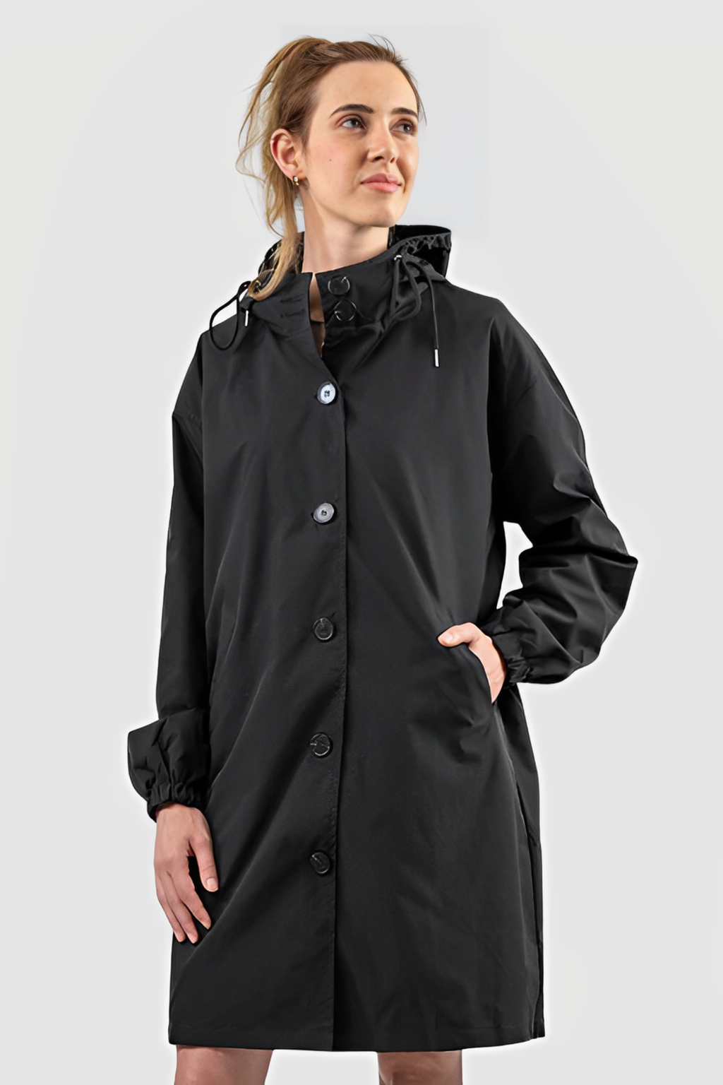 Women's Lightweight Waterproof Hooded Rain Jacket