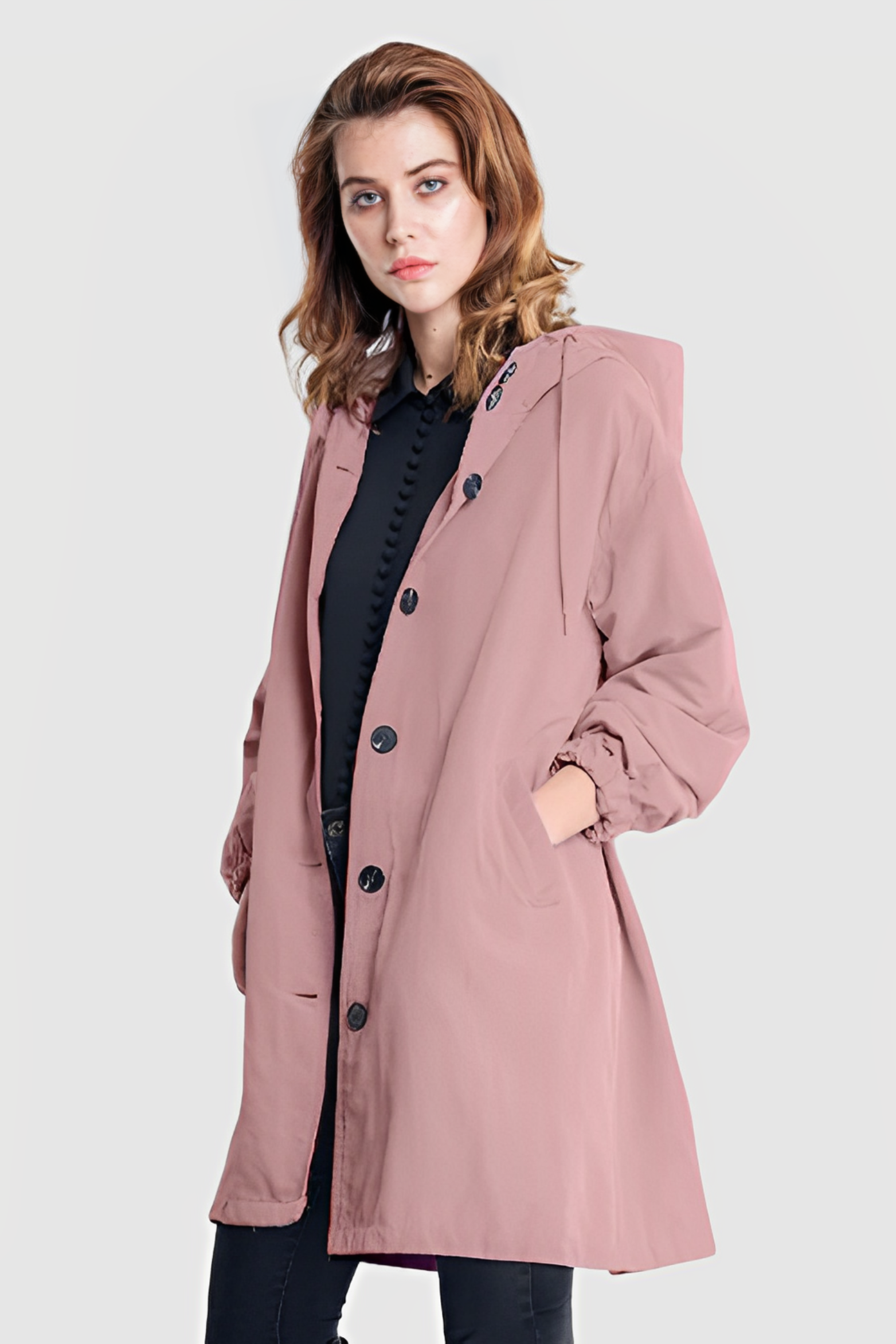Women's Lightweight Waterproof Hooded Rain Jacket
