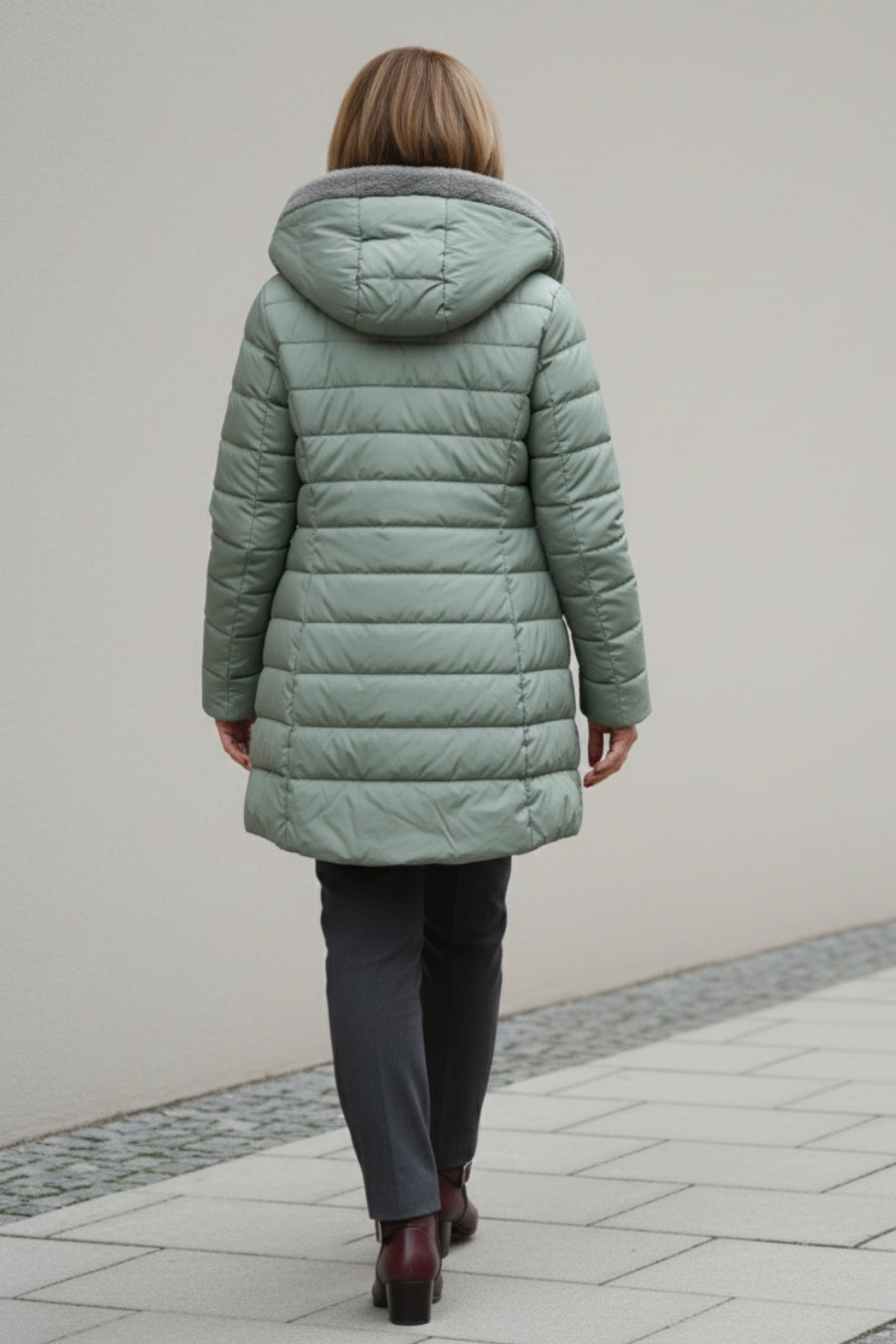 Women's Long Fleece Lined Puffer Coat