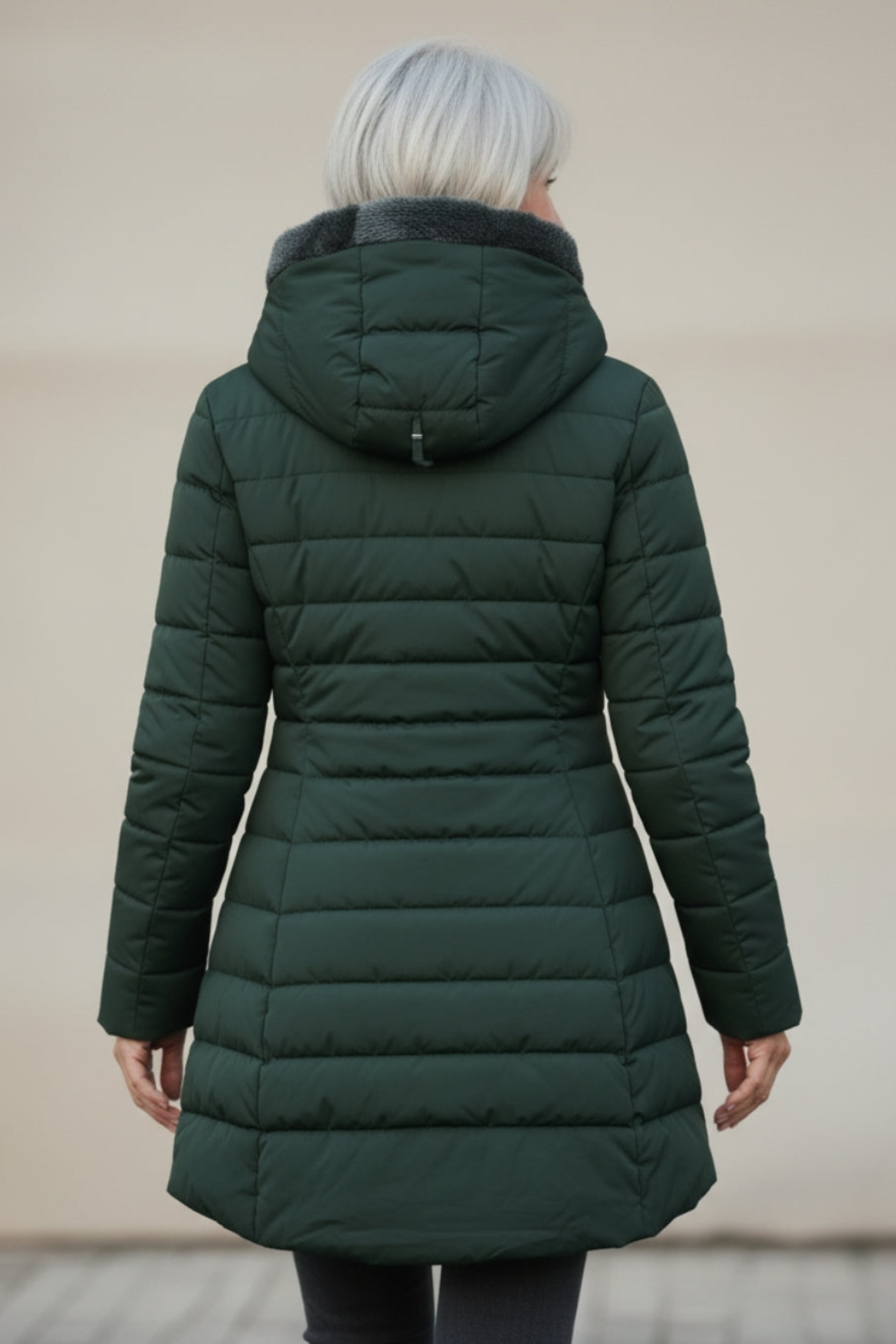Women's Long Fleece Lined Puffer Coat