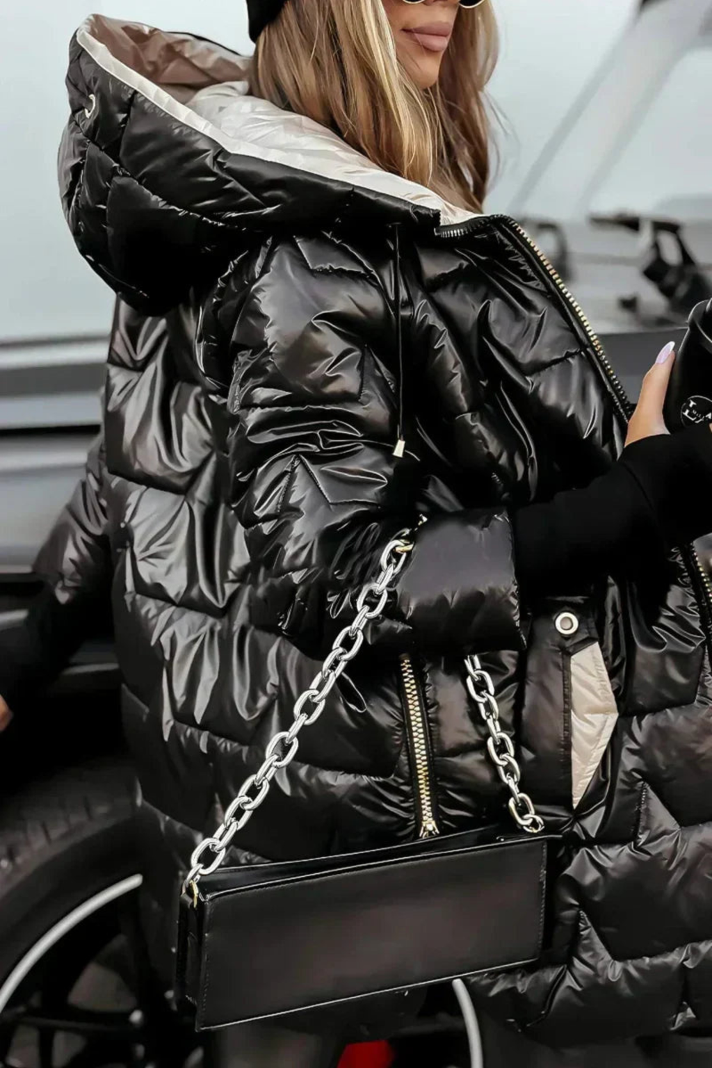 Women's Longline Quilted Winter Jacket