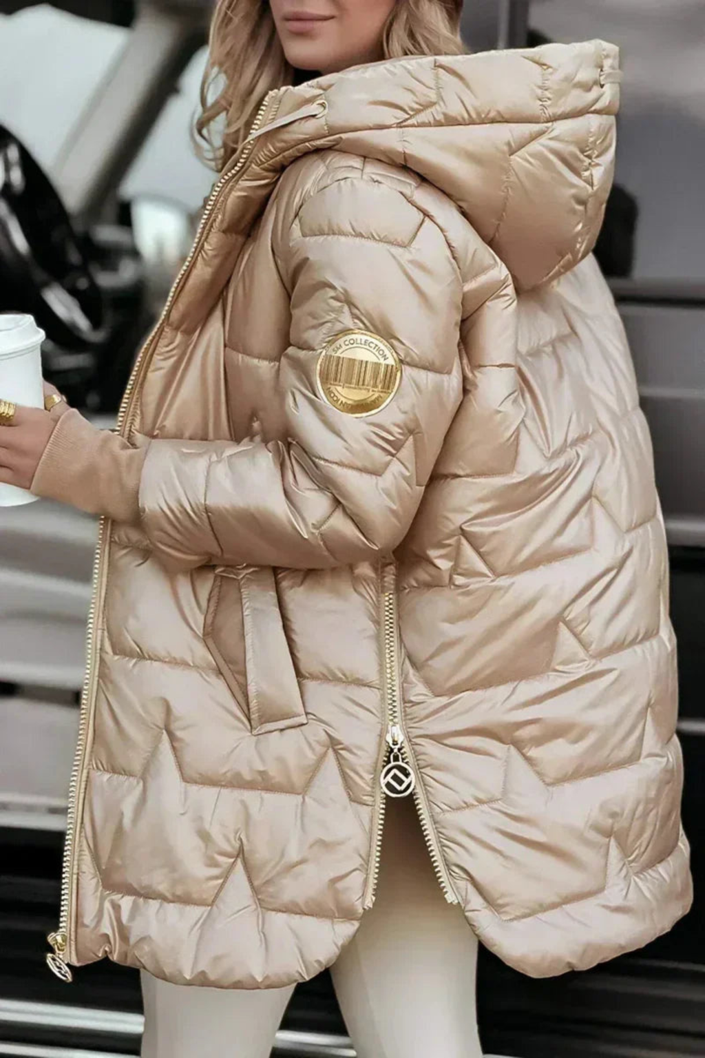 Women's Longline Quilted Winter Jacket