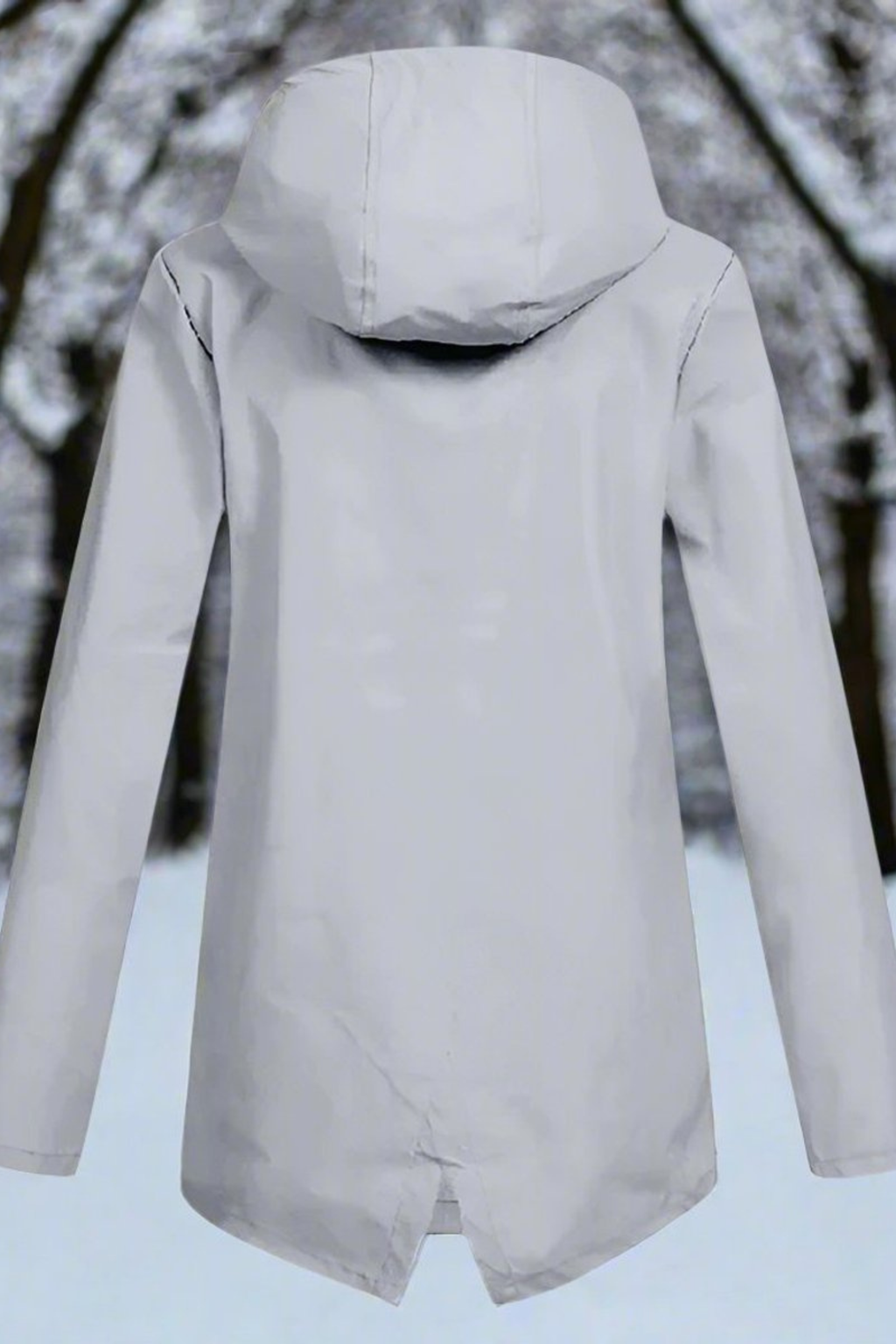 Women's Longline Waterproof Hooded Jacket