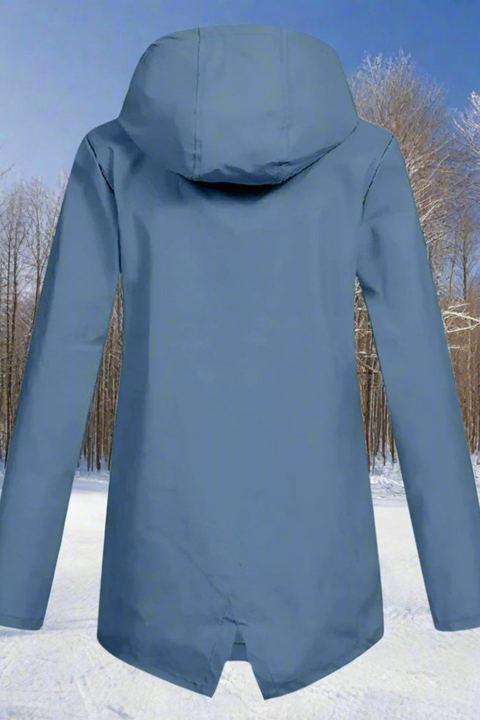 Women's Longline Waterproof Hooded Jacket