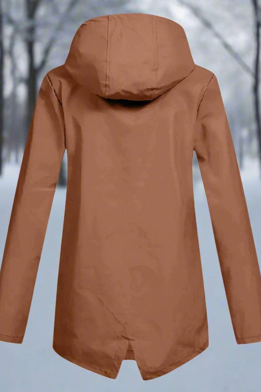 Women's Longline Waterproof Hooded Jacket