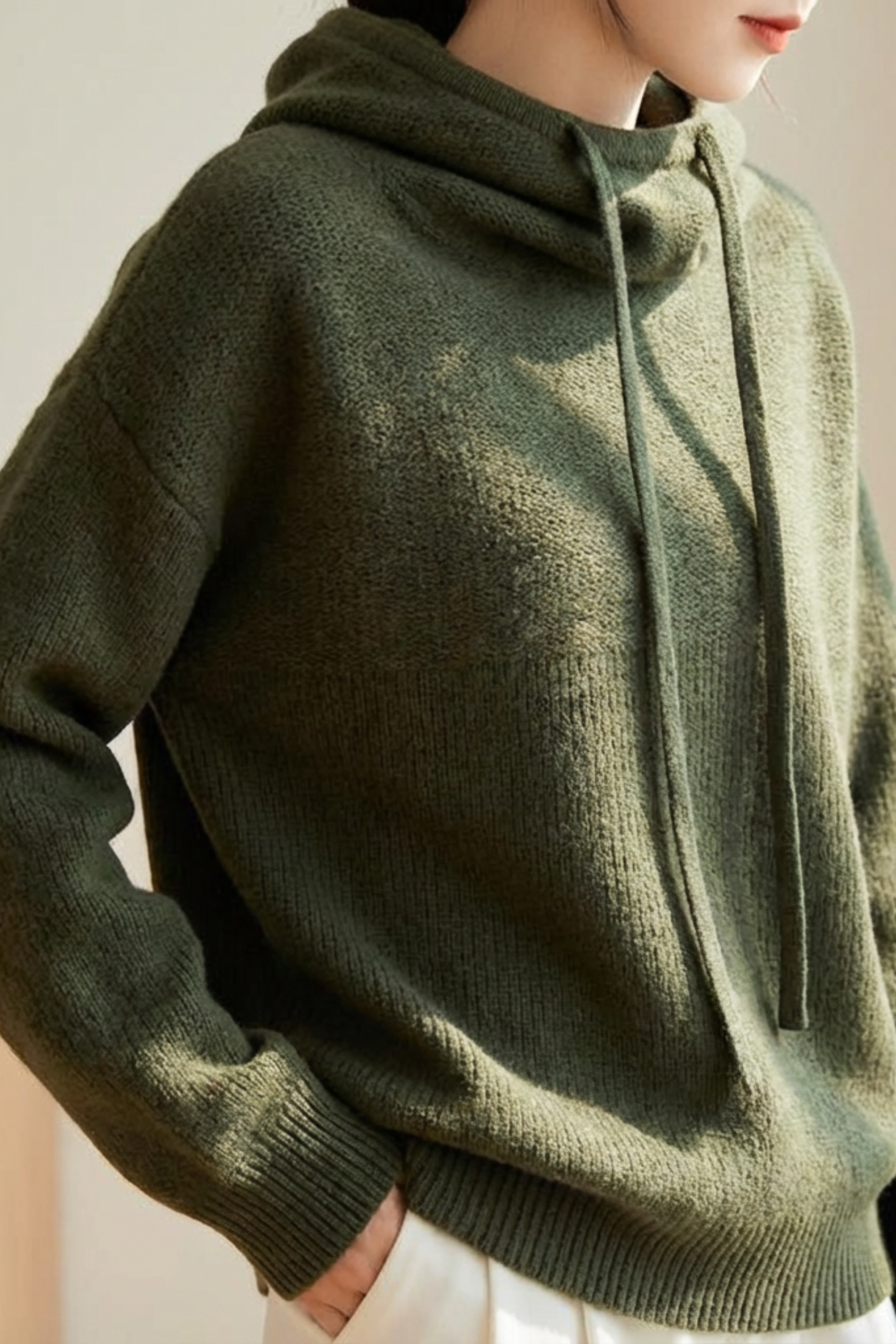 Women's Merino Knit Relaxed Hoodie