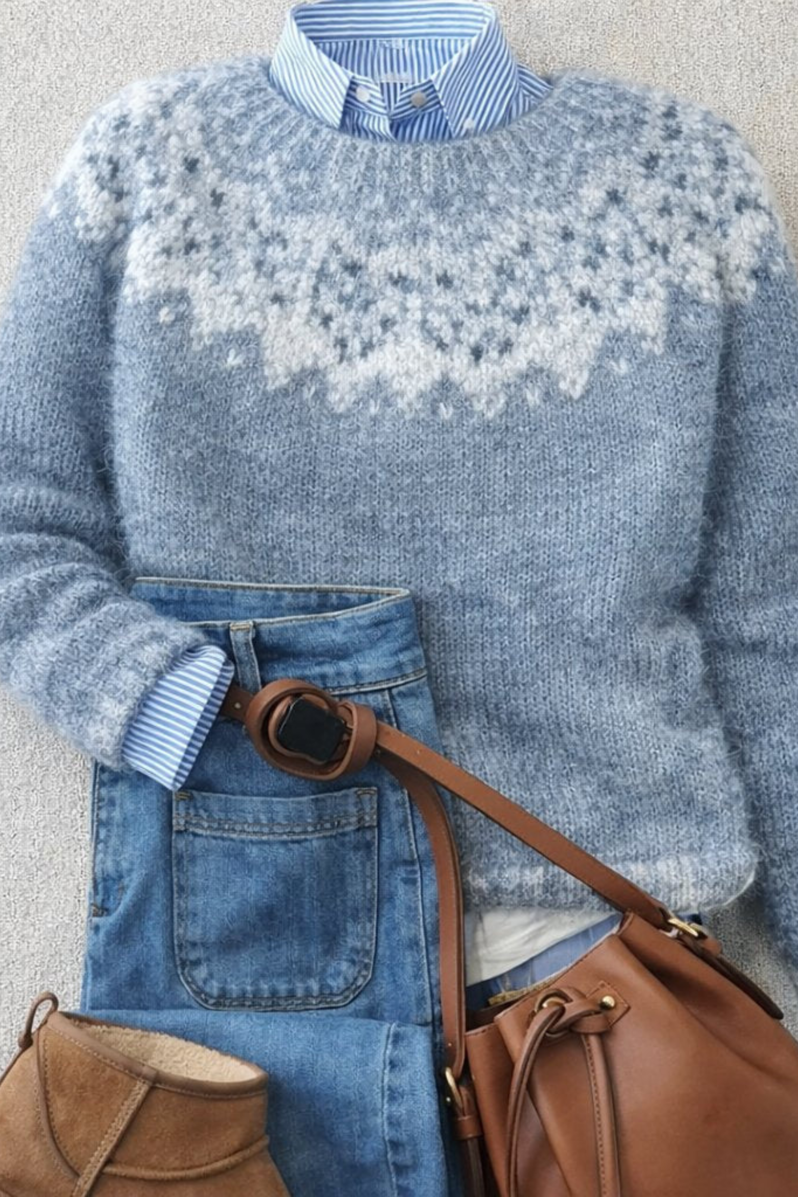 Women's Nordic Fair Isle Knit Sweater