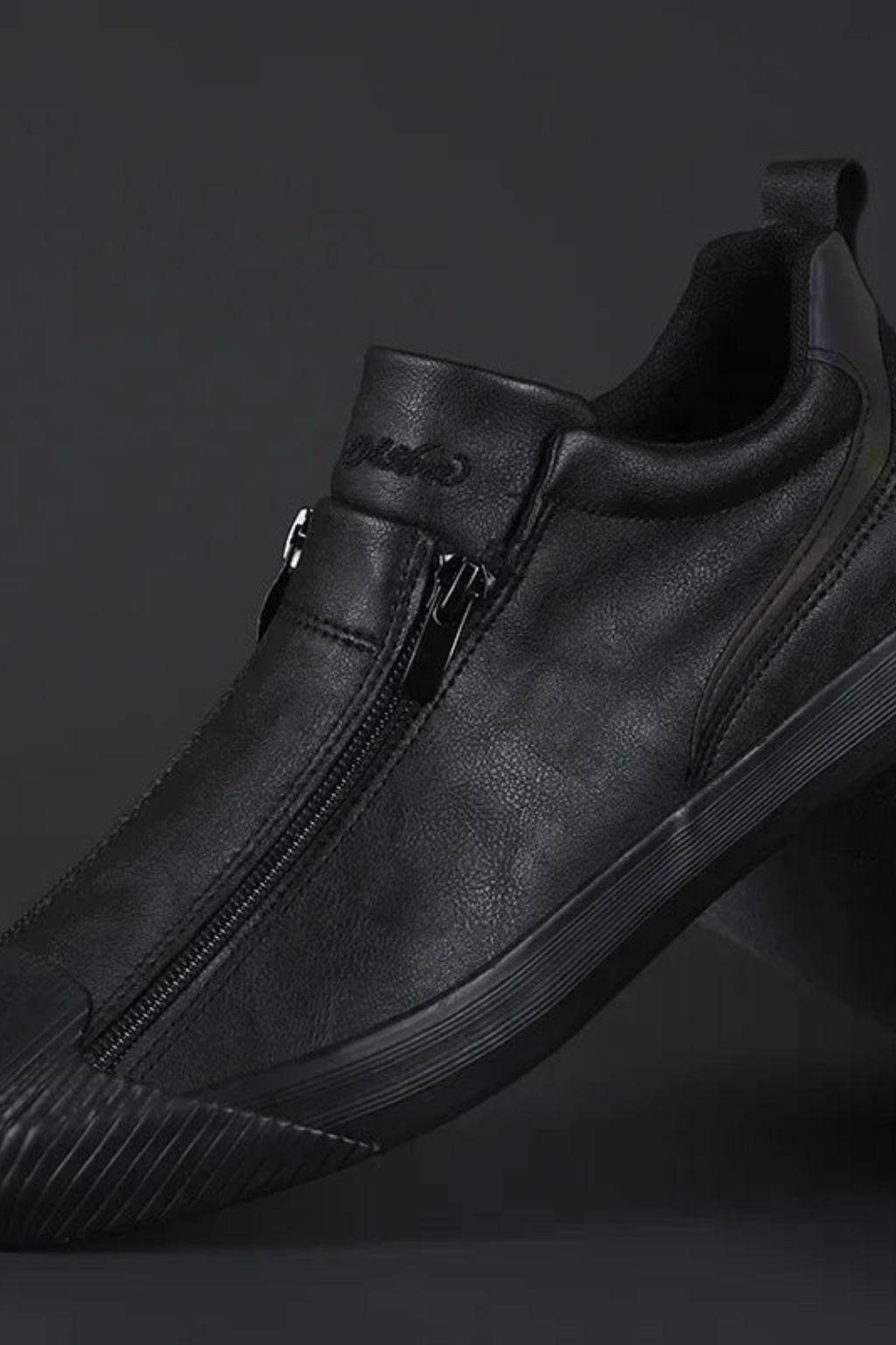 Women's Orthopedic Leather Zip Sneakers