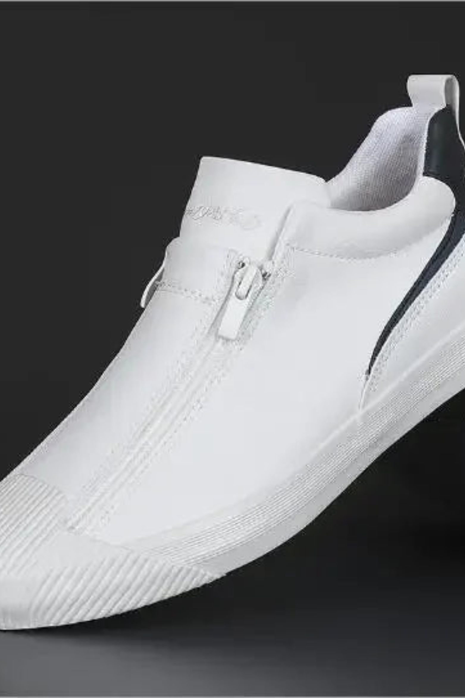 Women's Orthopedic Leather Zip Sneakers