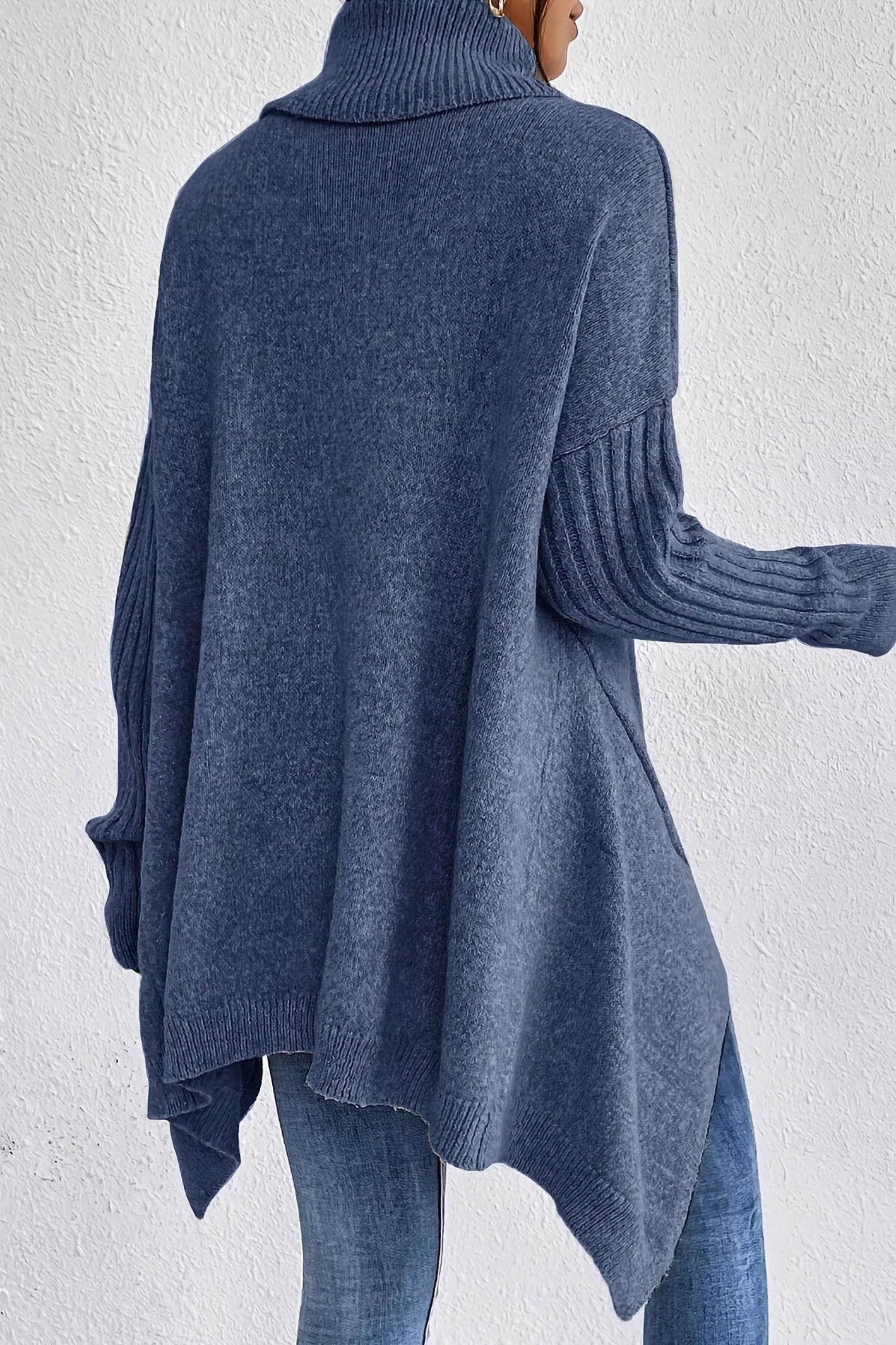 Oversized Turtleneck Knit Sweater