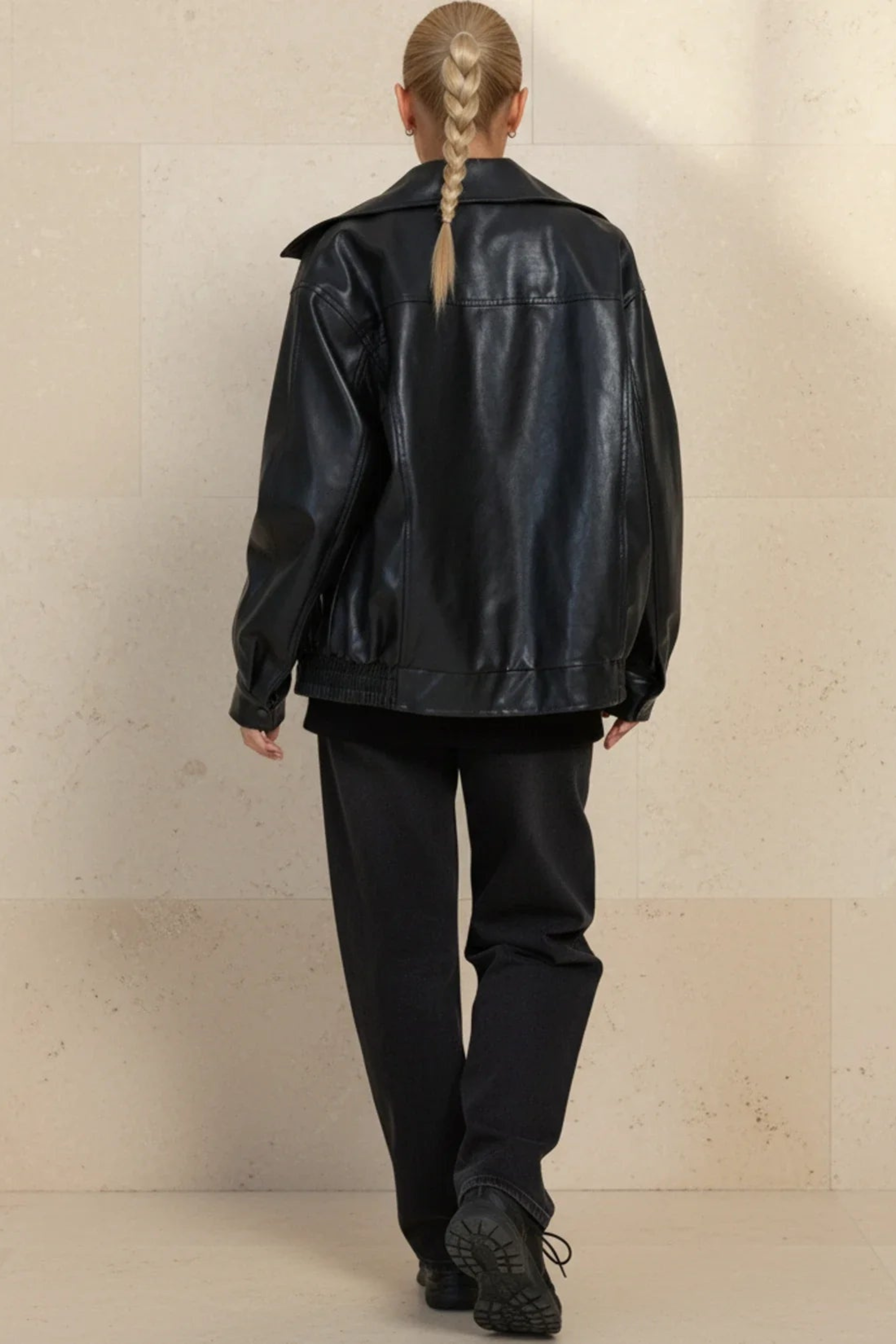 Women's Oversized Zip-Up Bomber Jacket