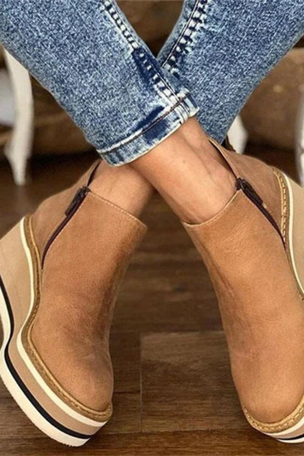 Women's Platform Wedge Ankle Boots