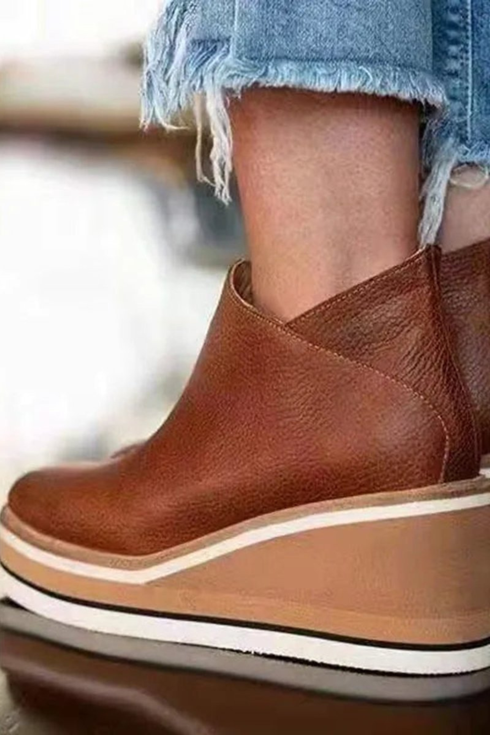 Women's Platform Wedge Ankle Boots