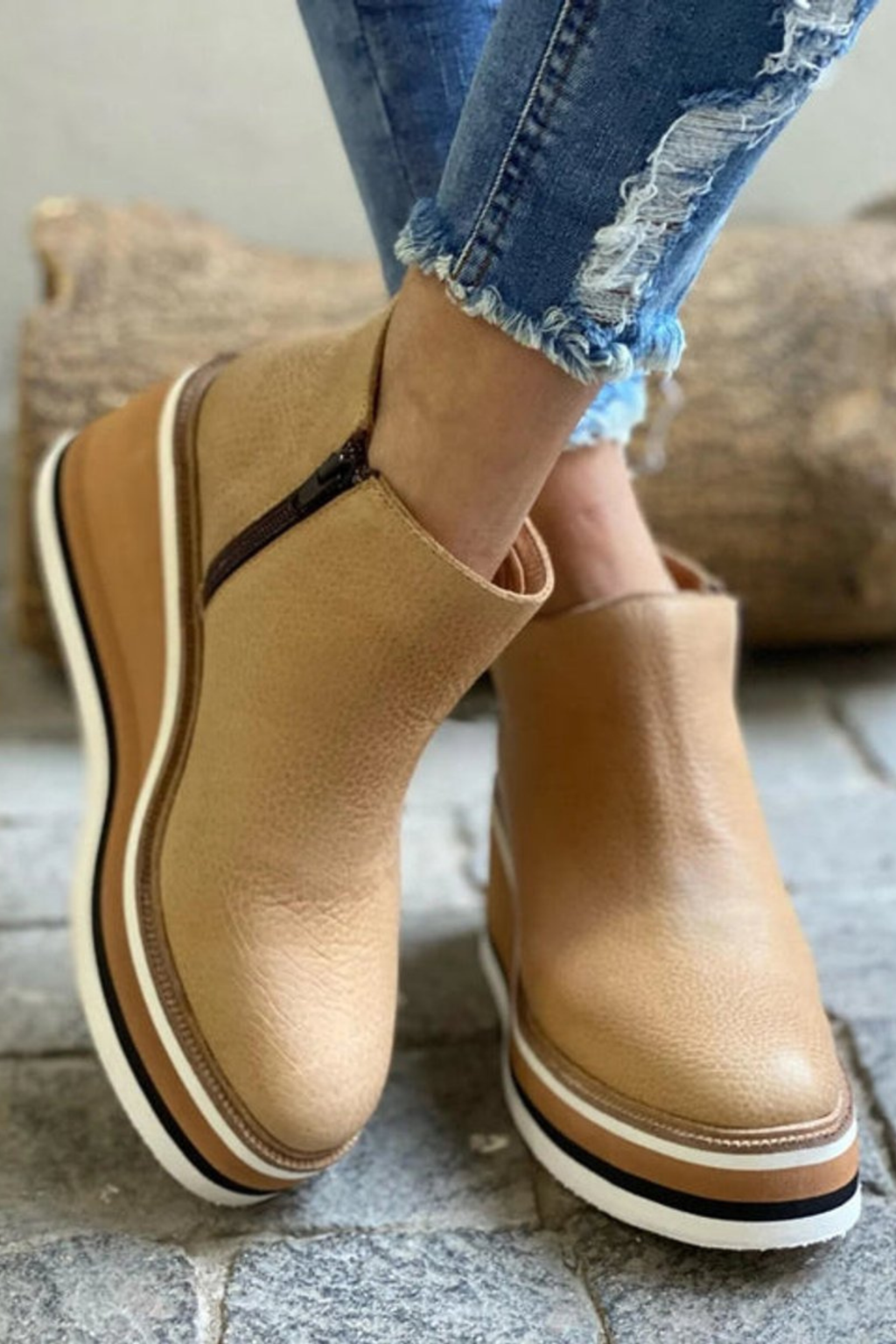 Women's Platform Wedge Ankle Boots