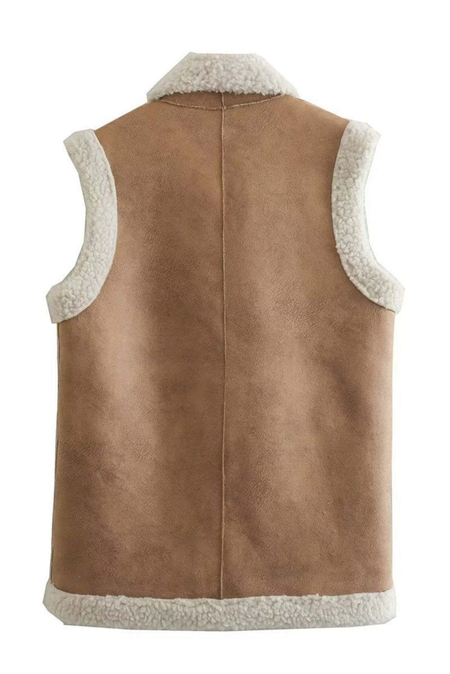 Women's Plush Faux Fur Button Vest
