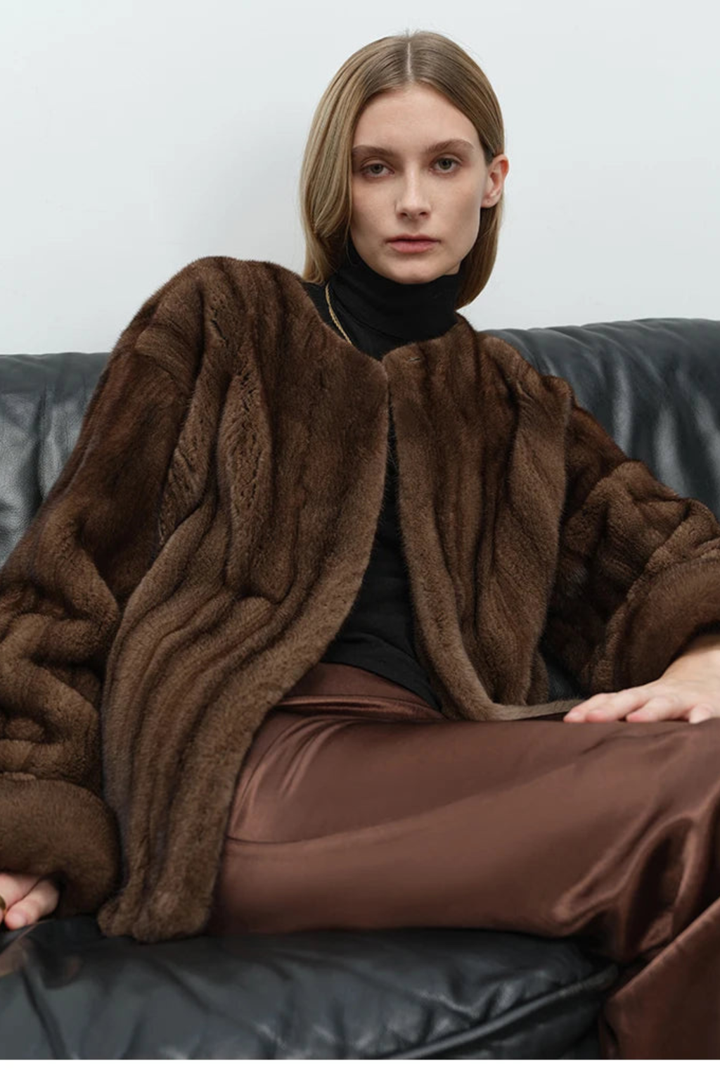 Women's Plush Faux Mink Jacket