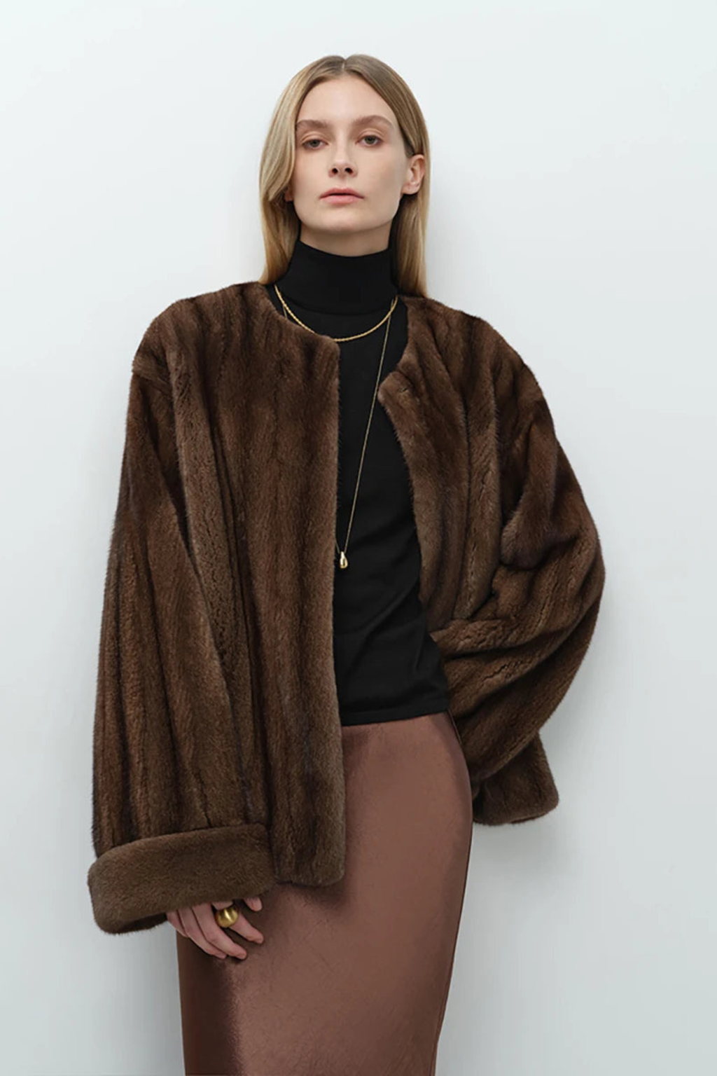 Women's Plush Faux Mink Jacket